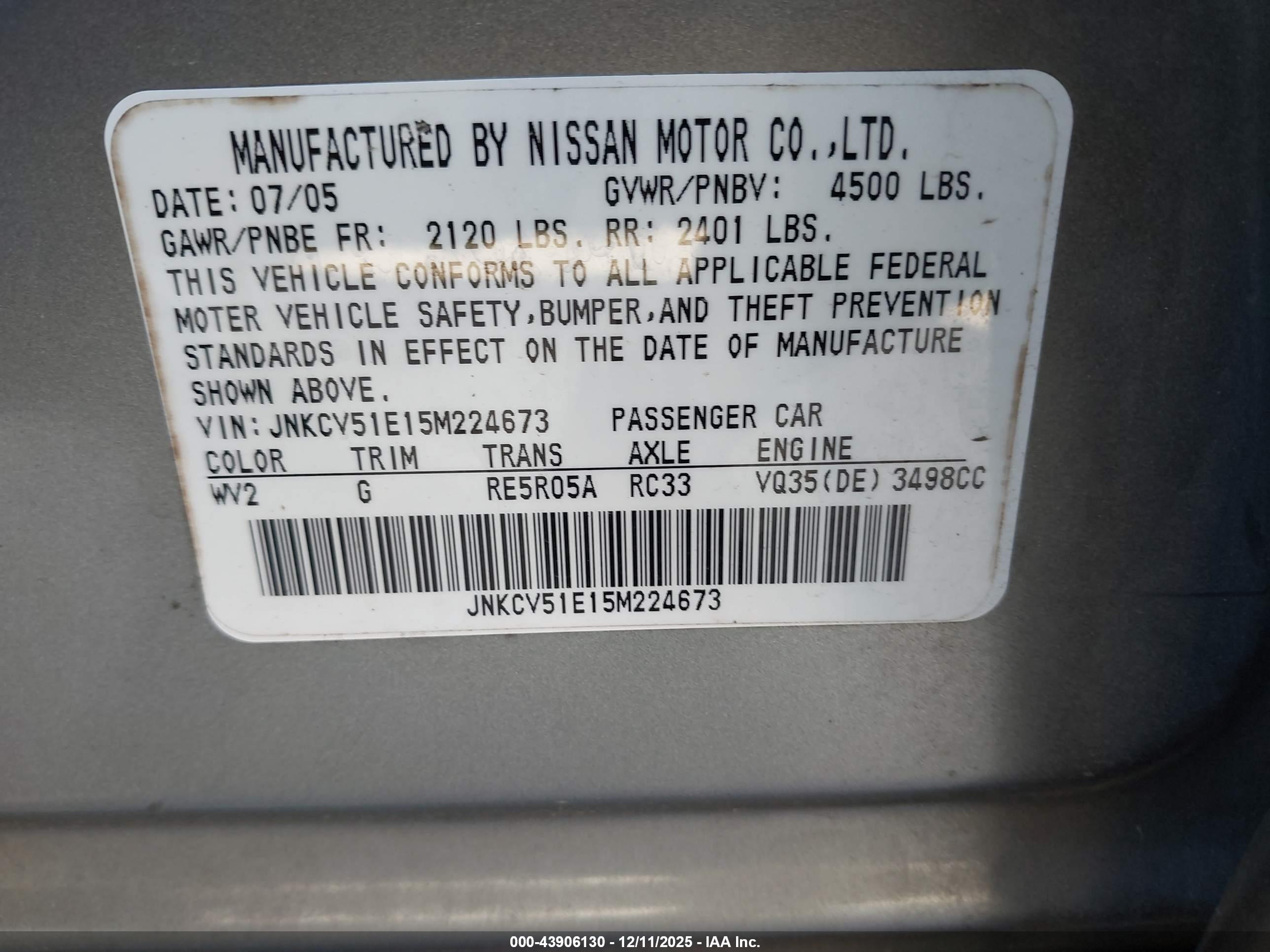 INFINITI G35 image 9
