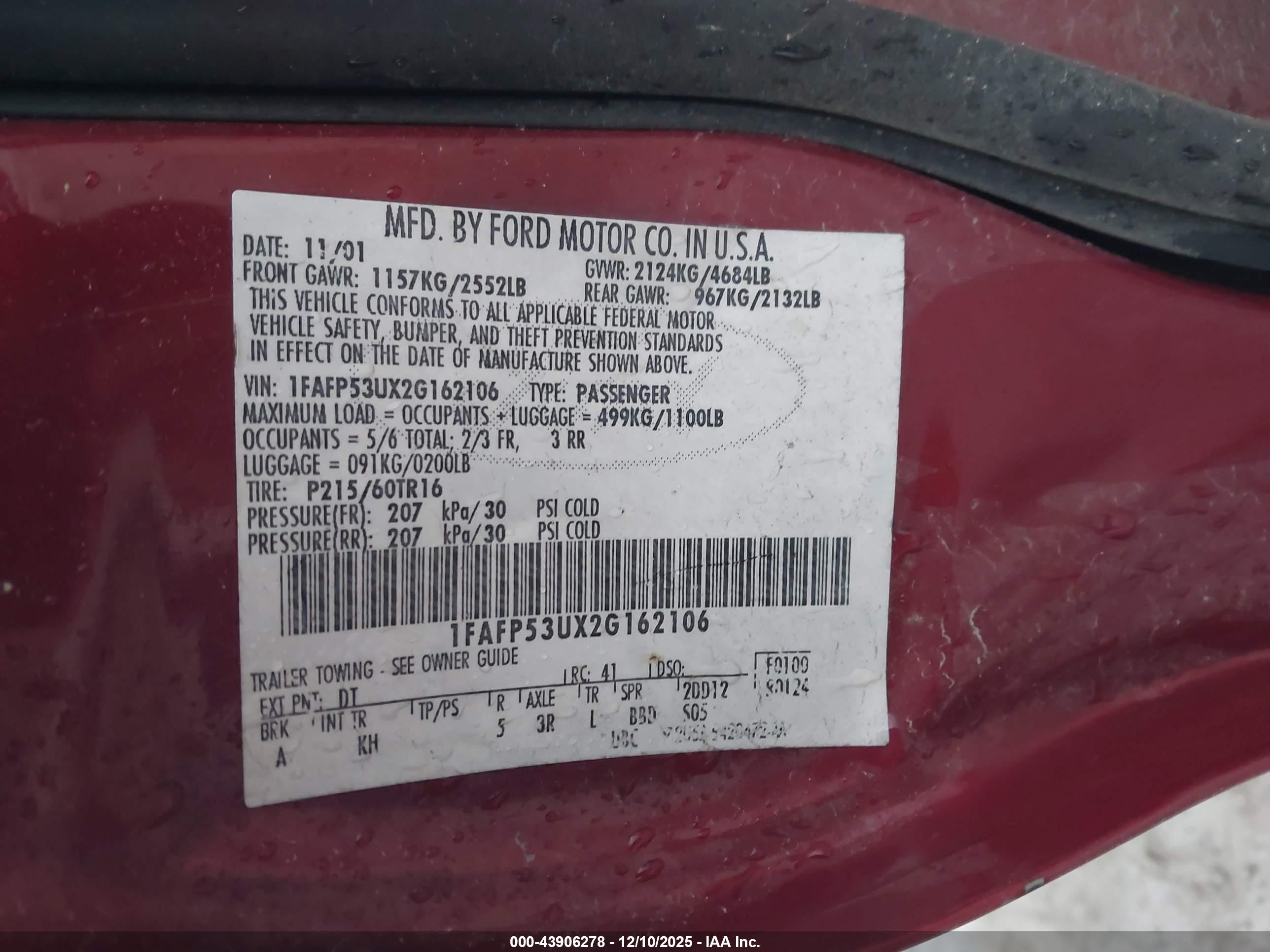 FORD TAURUS image 9