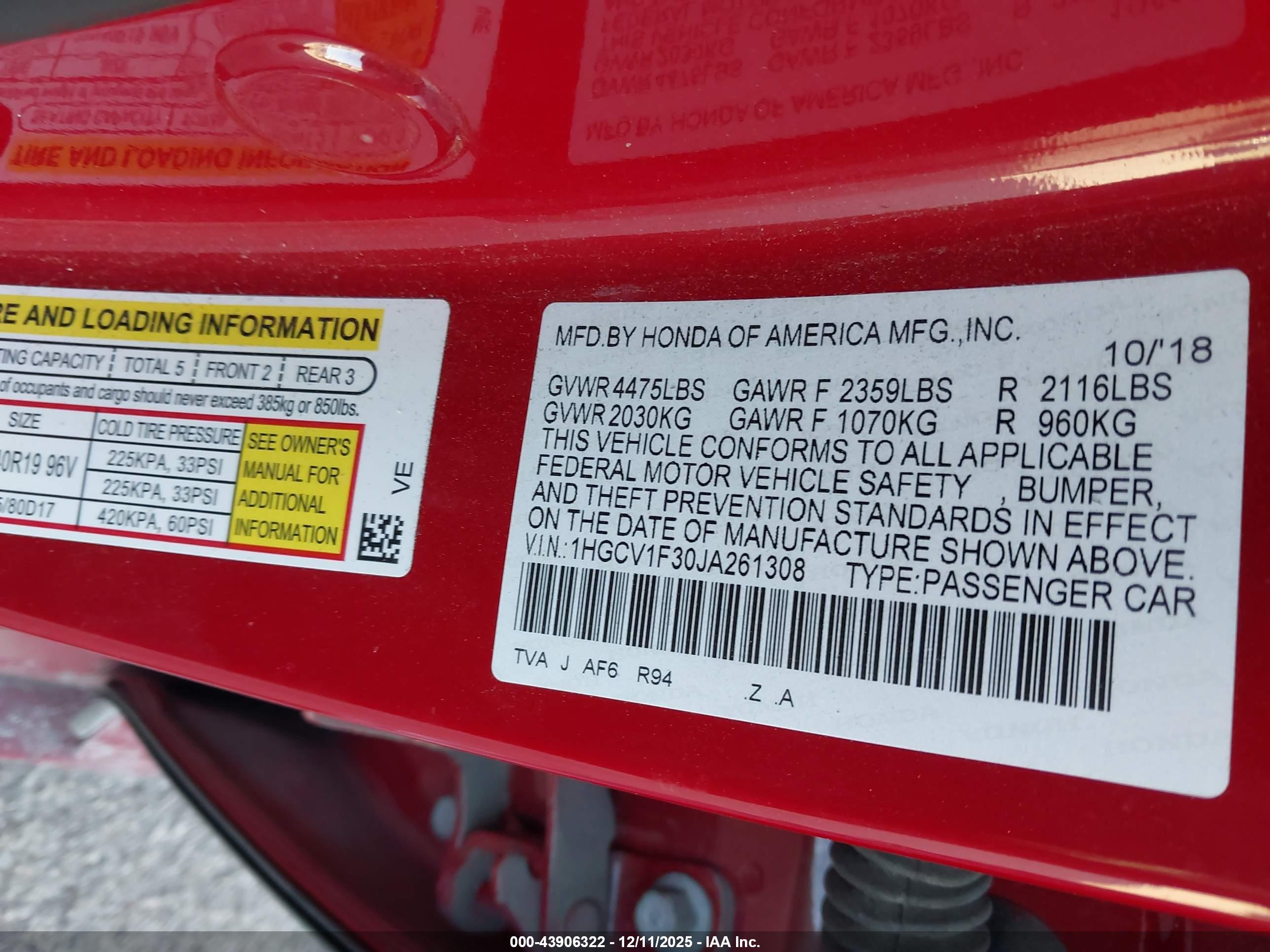 HONDA ACCORD image 9