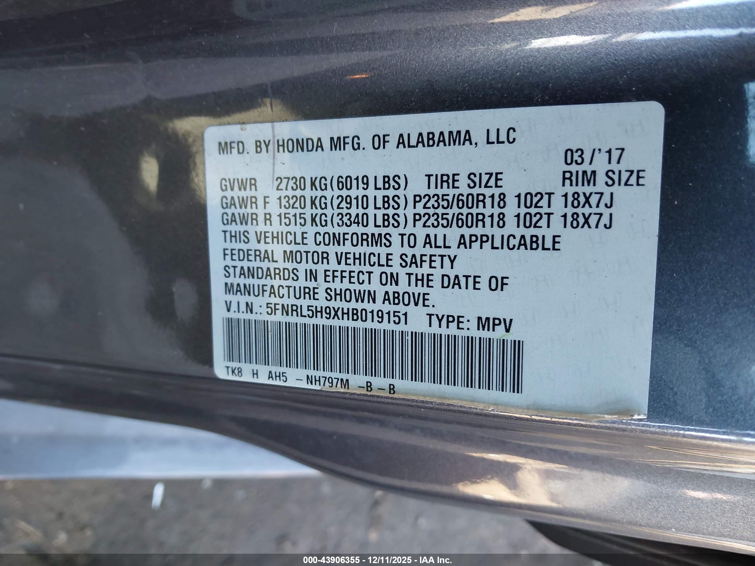 HONDA ODYSSEY image 9