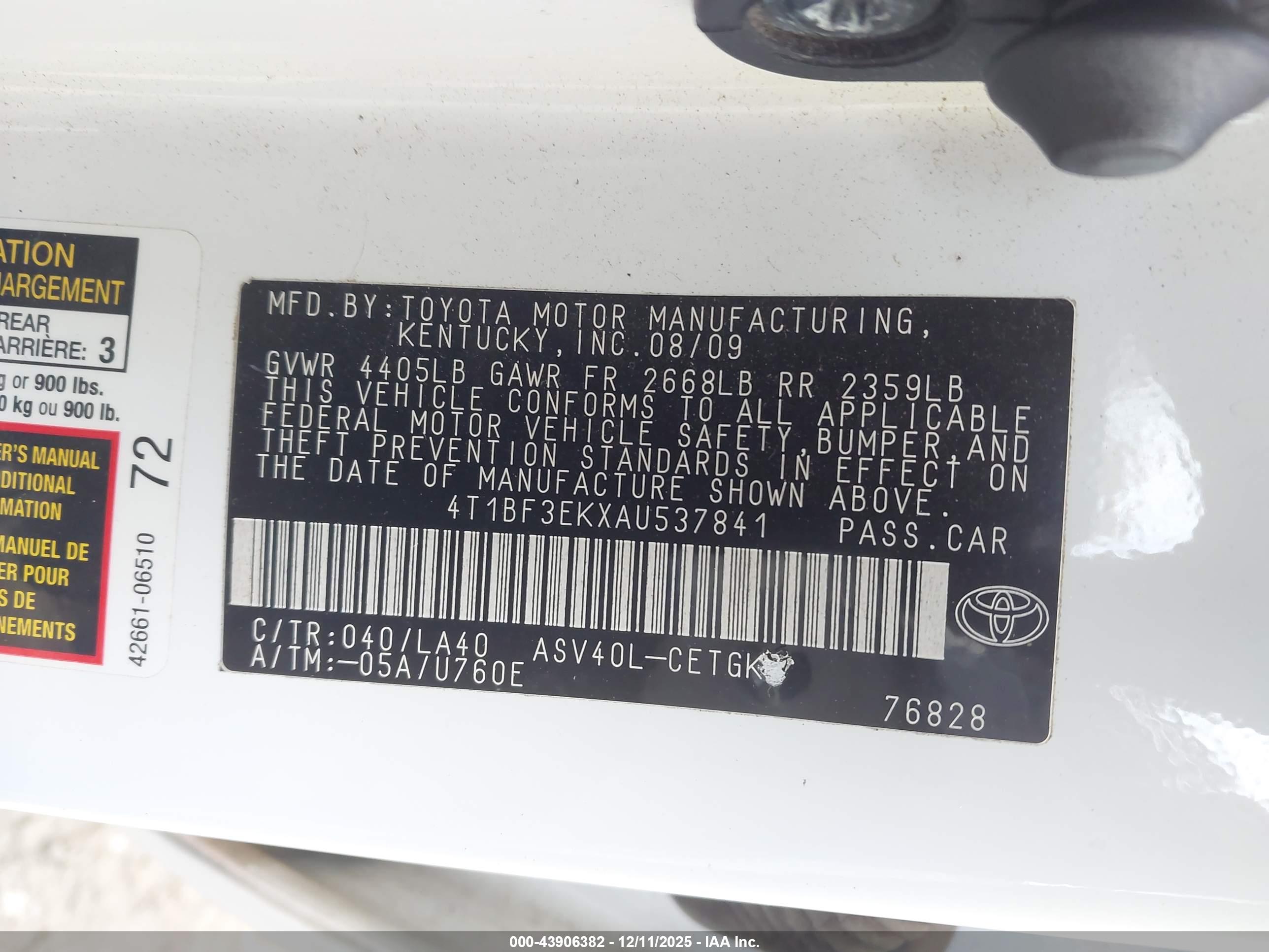 TOYOTA CAMRY image 9