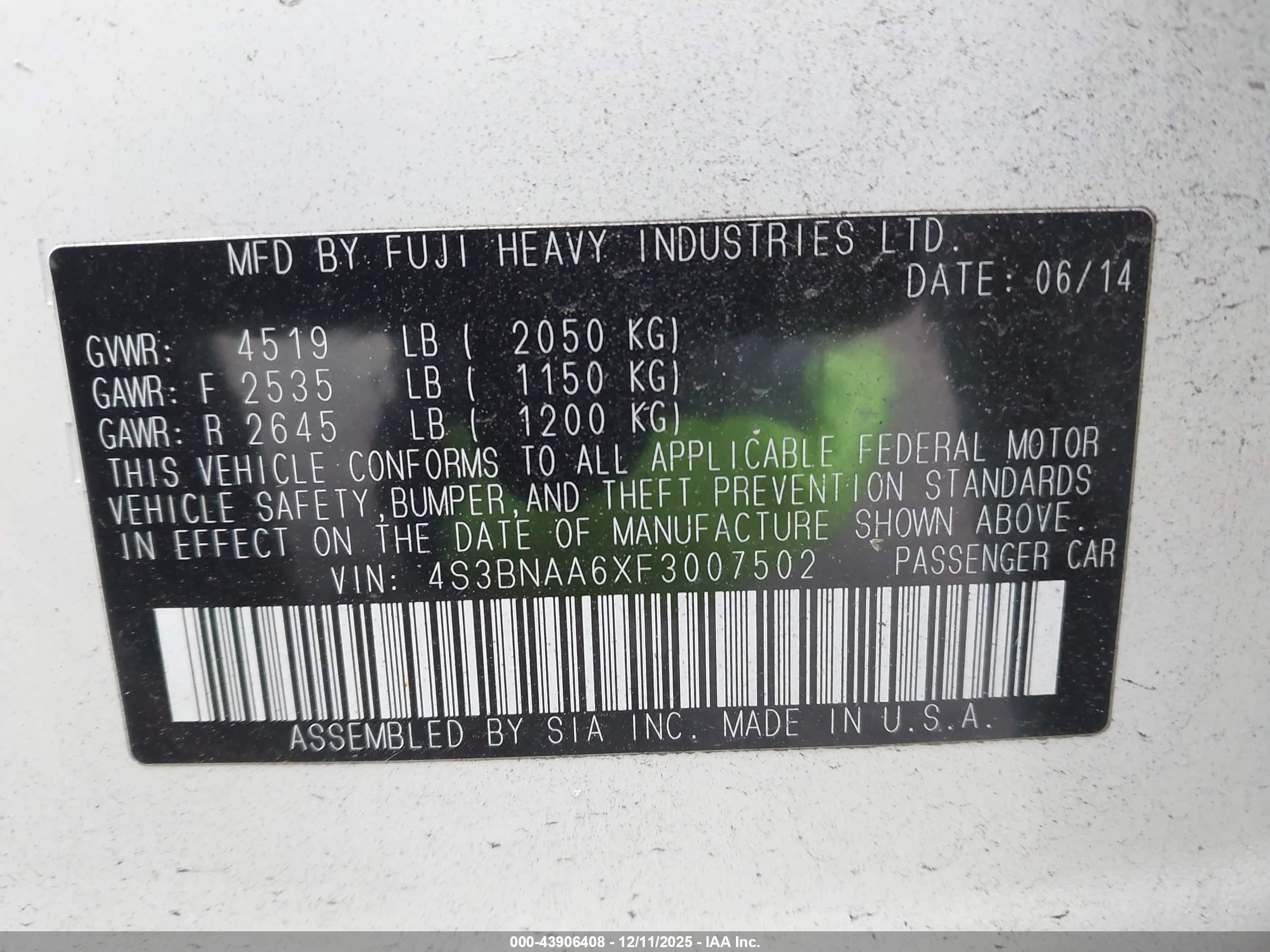 SUBARU LEGACY image 9