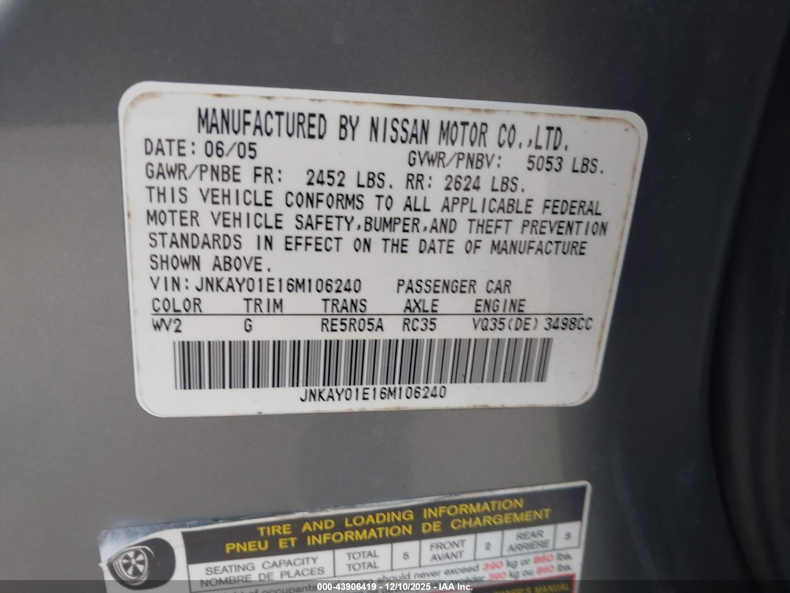 INFINITI M35 image 9