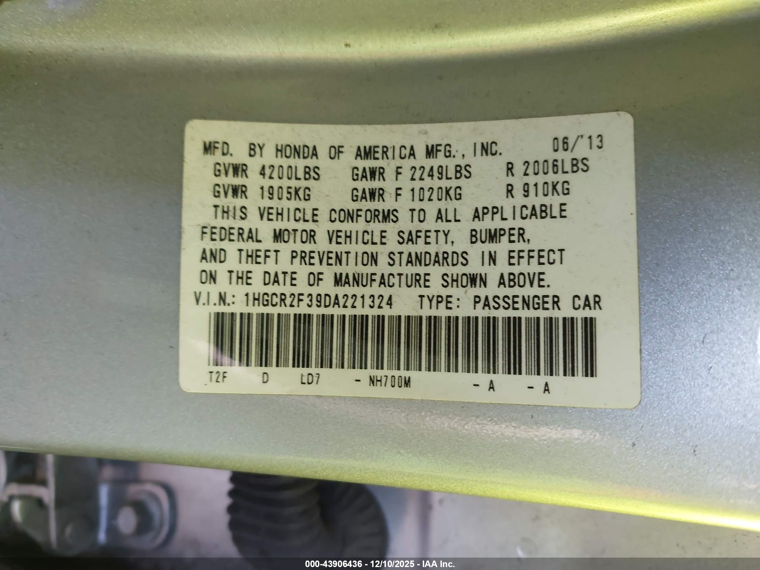 HONDA ACCORD image 9