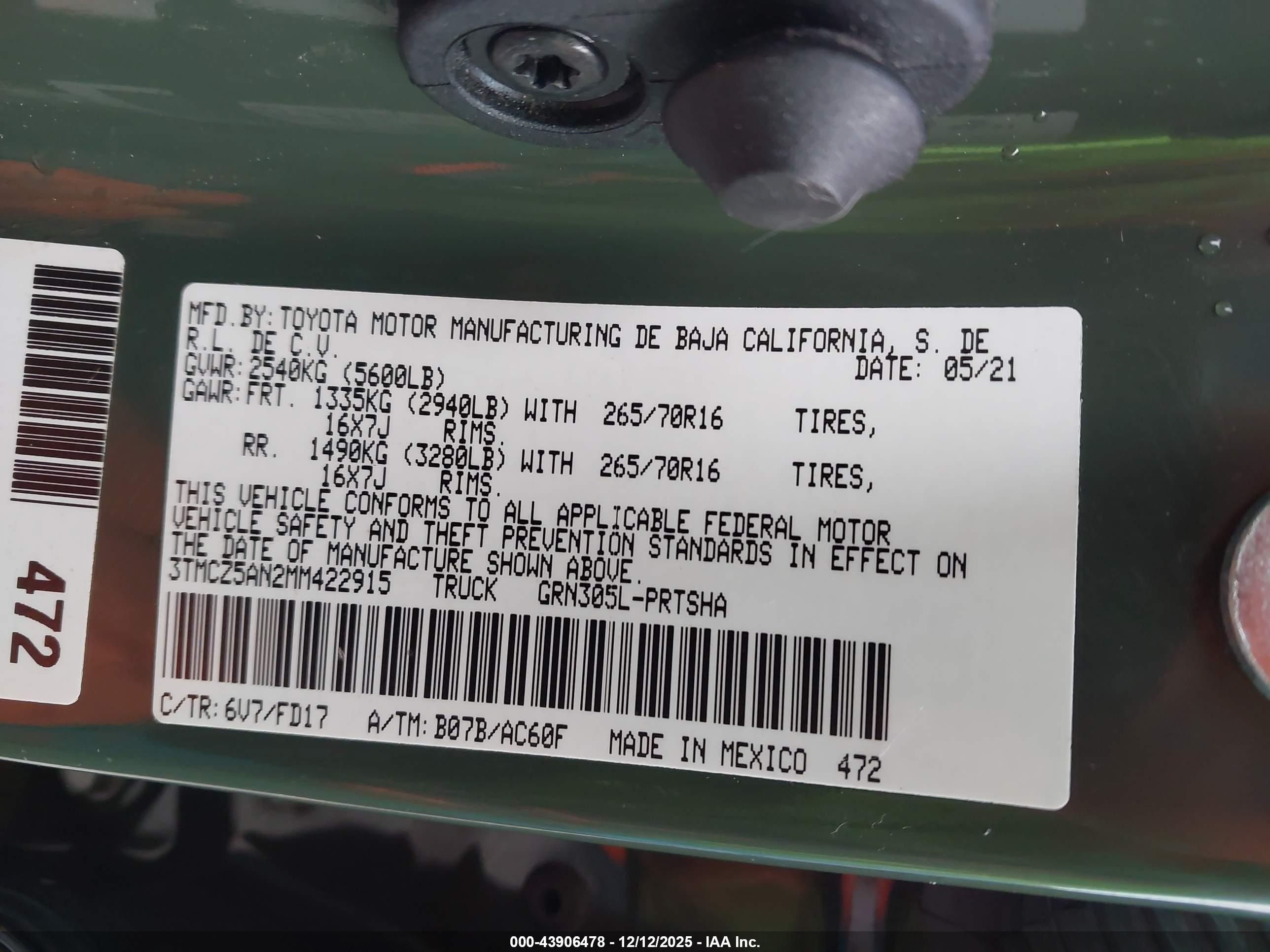 TOYOTA TACOMA image 9
