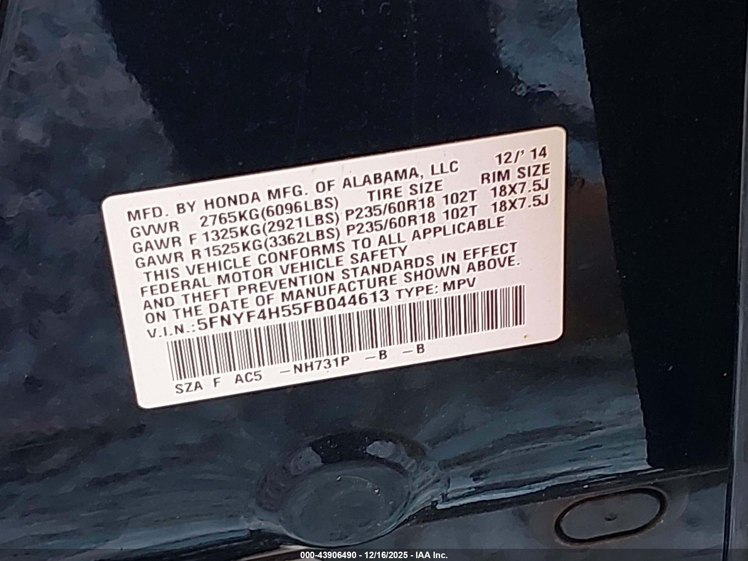 HONDA PILOT image 9