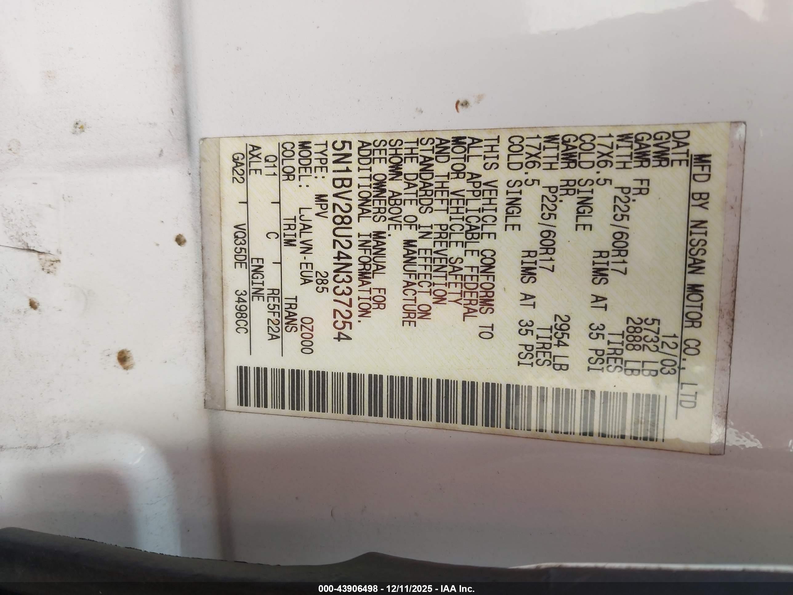 NISSAN QUEST image 9