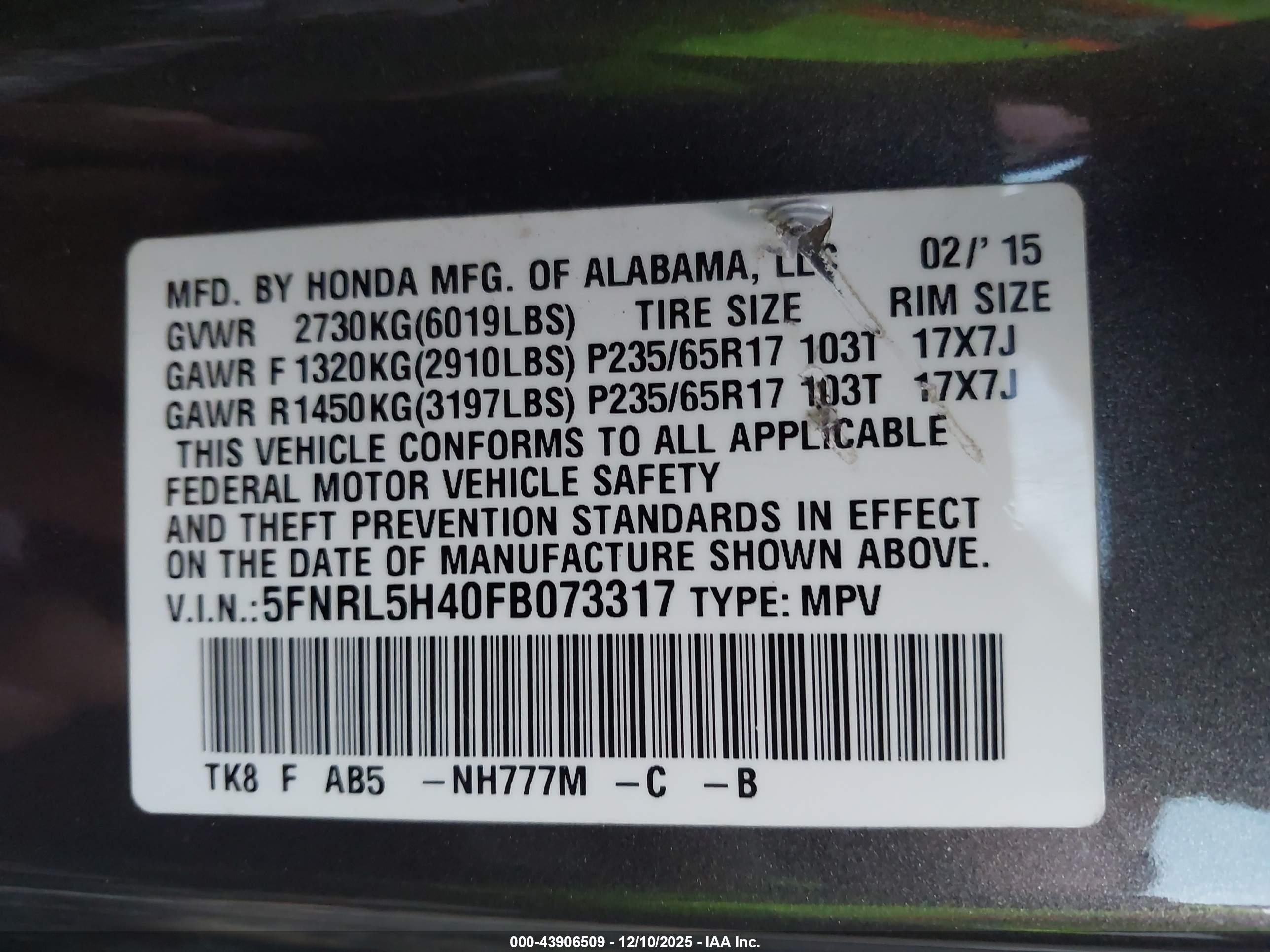 HONDA ODYSSEY image 9