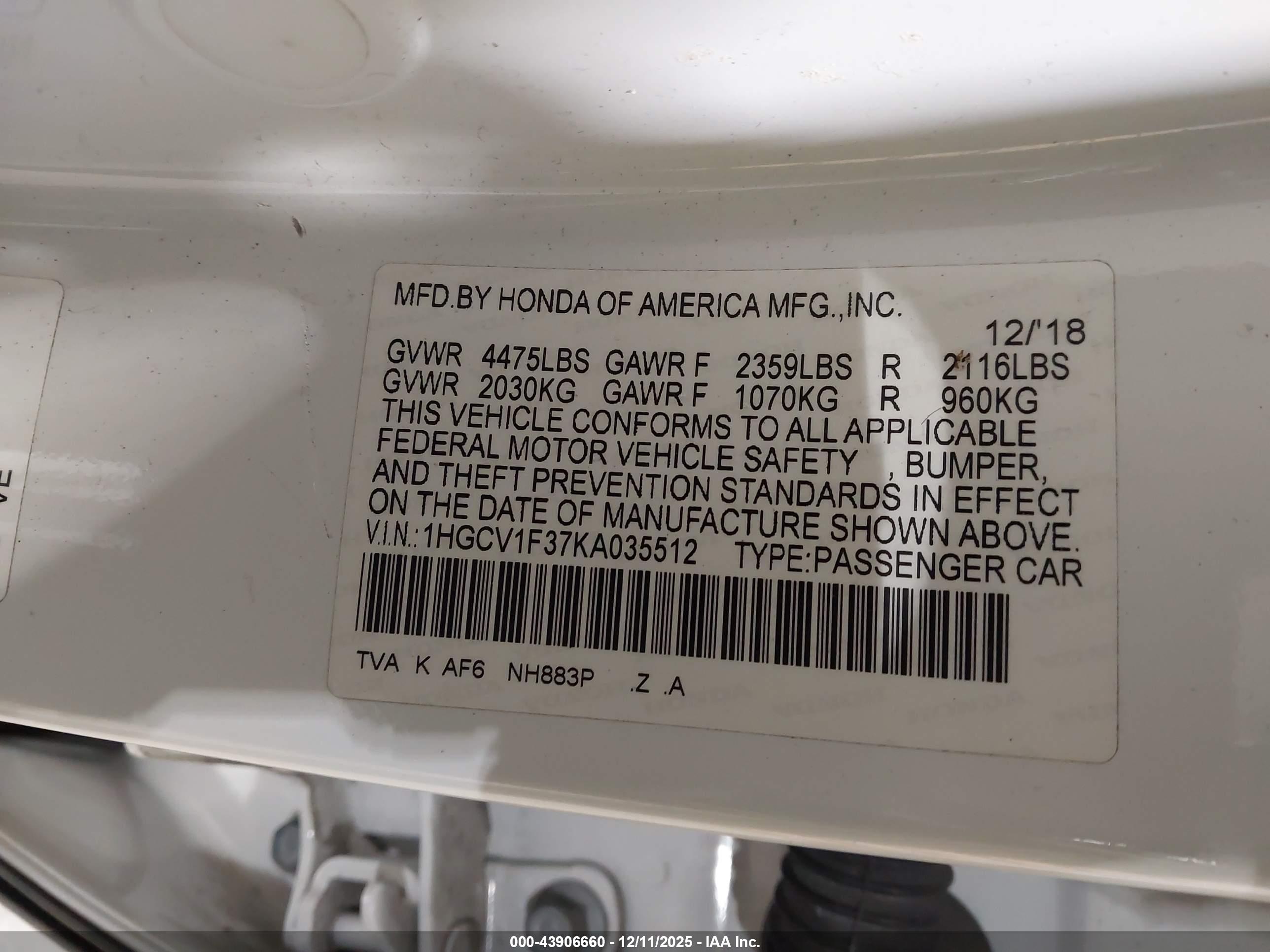 HONDA ACCORD image 9