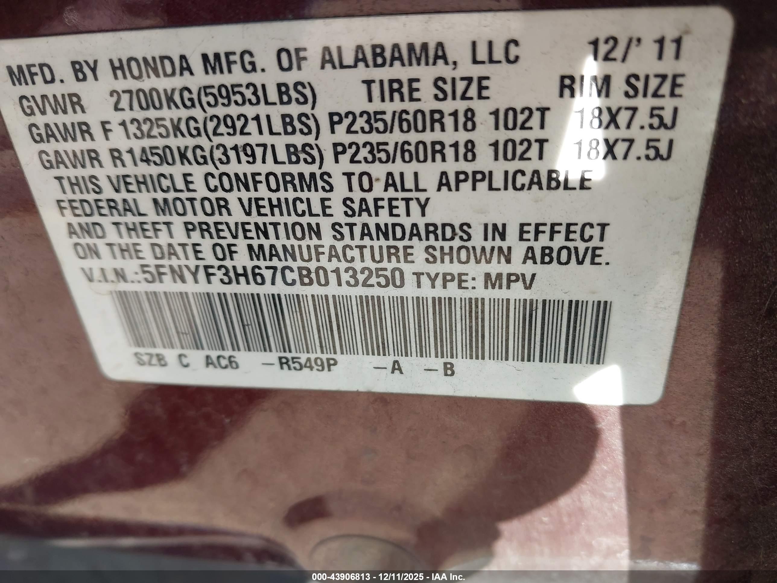 HONDA PILOT image 9