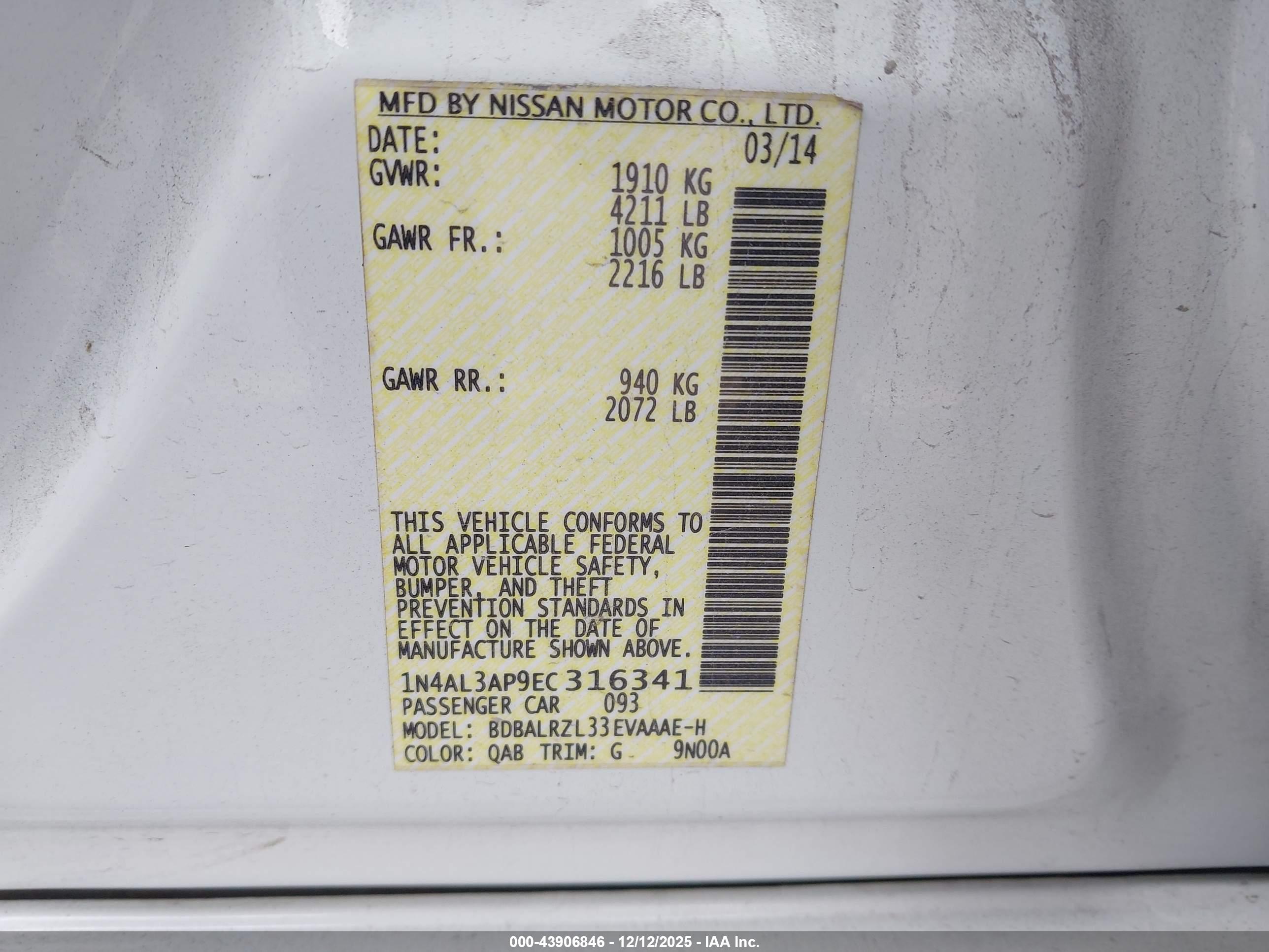 NISSAN ALTIMA image 9