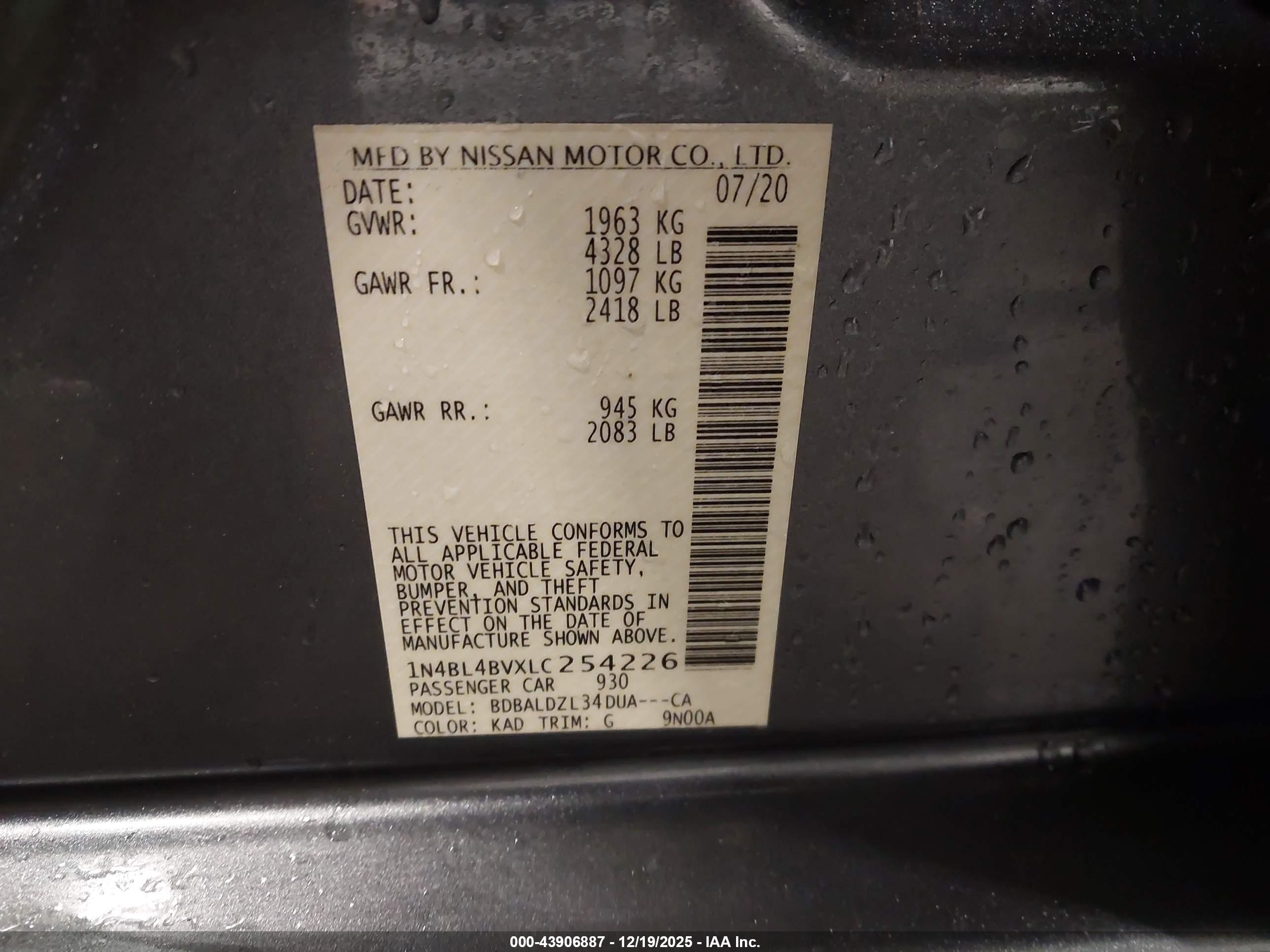 NISSAN ALTIMA image 9