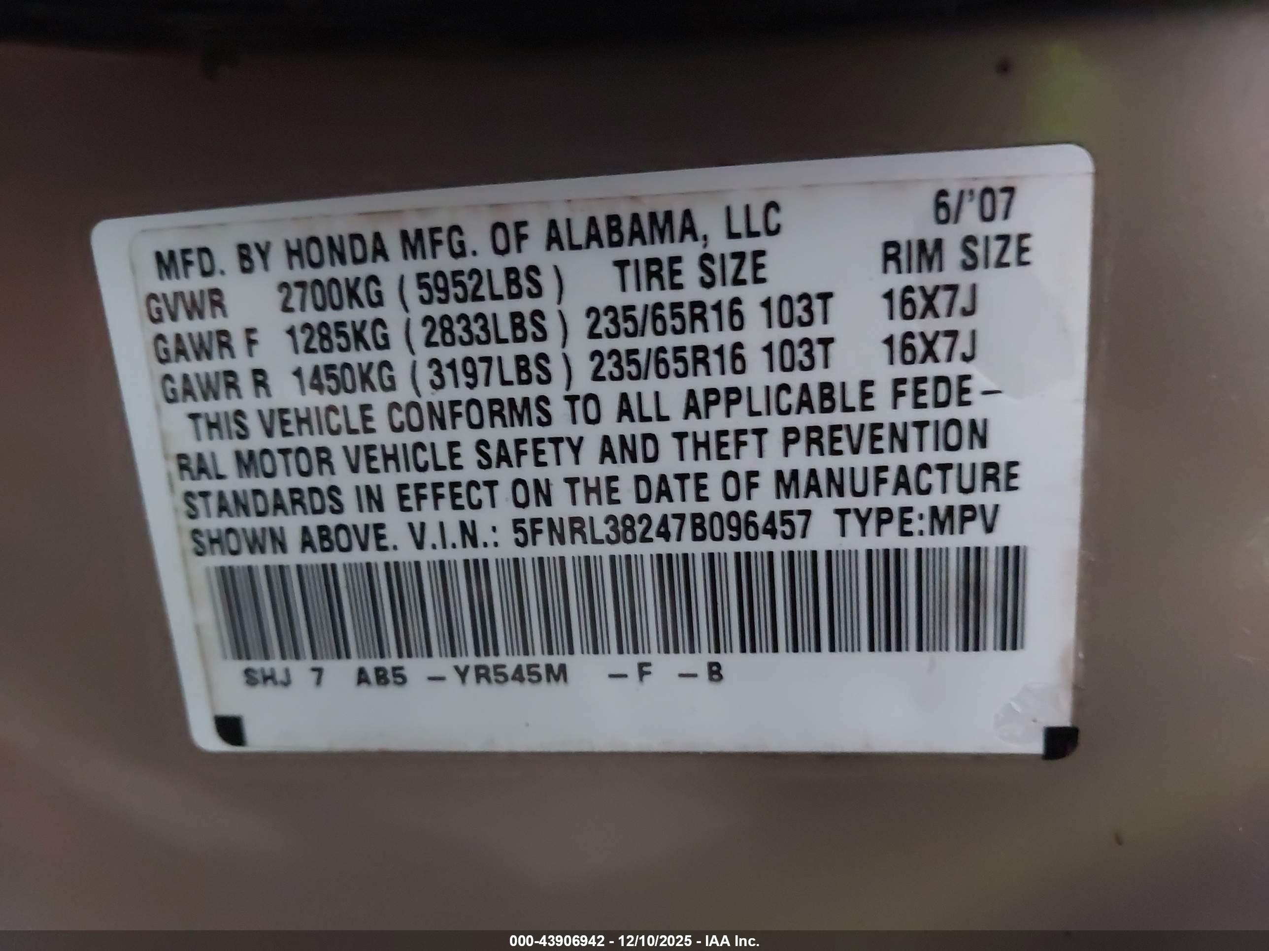 HONDA ODYSSEY image 9