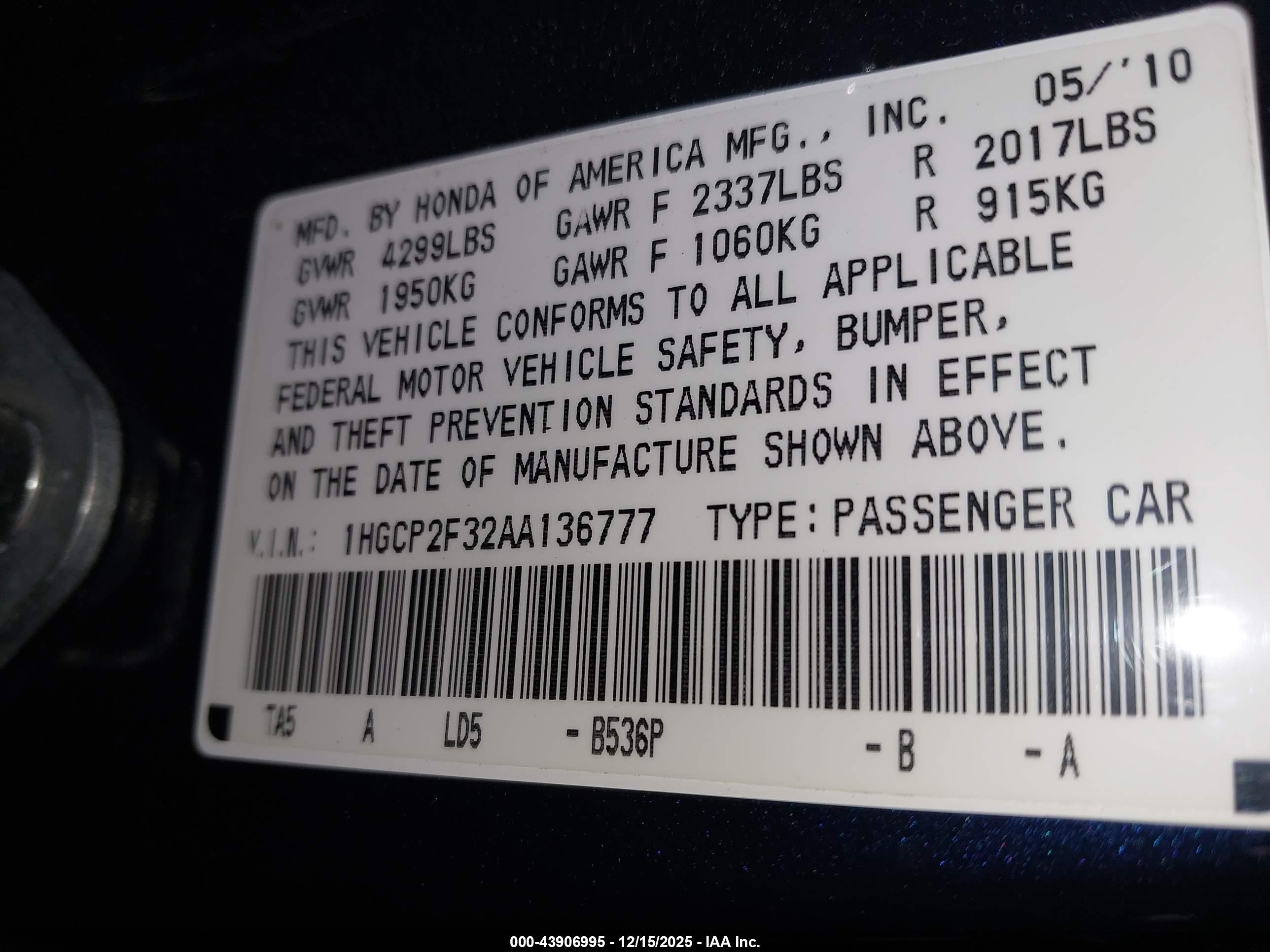HONDA ACCORD image 9