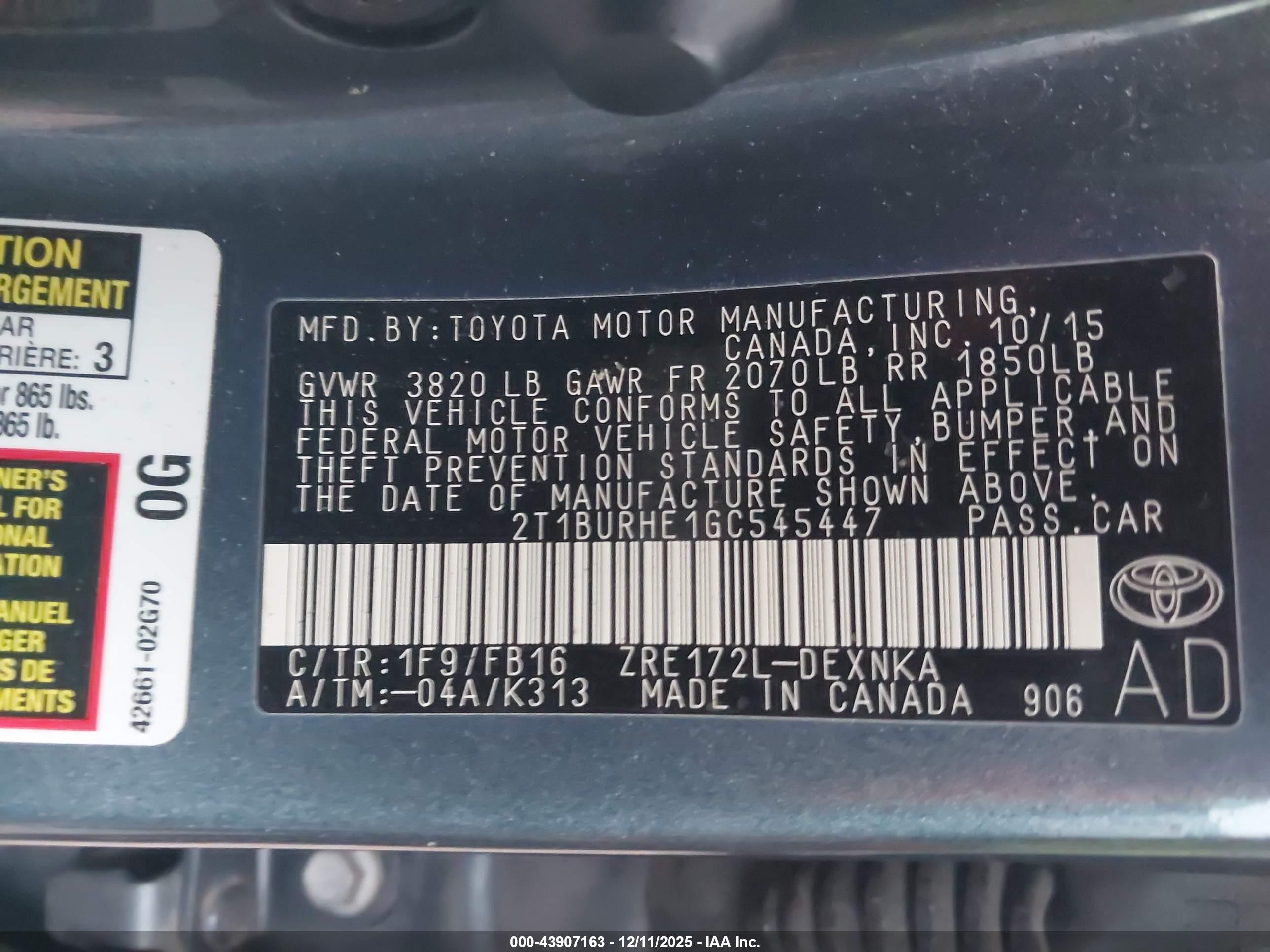 TOYOTA COROLLA image 9