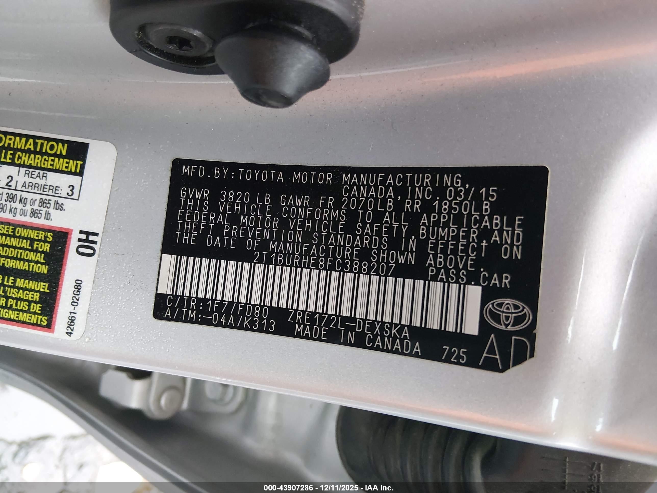 TOYOTA COROLLA image 9