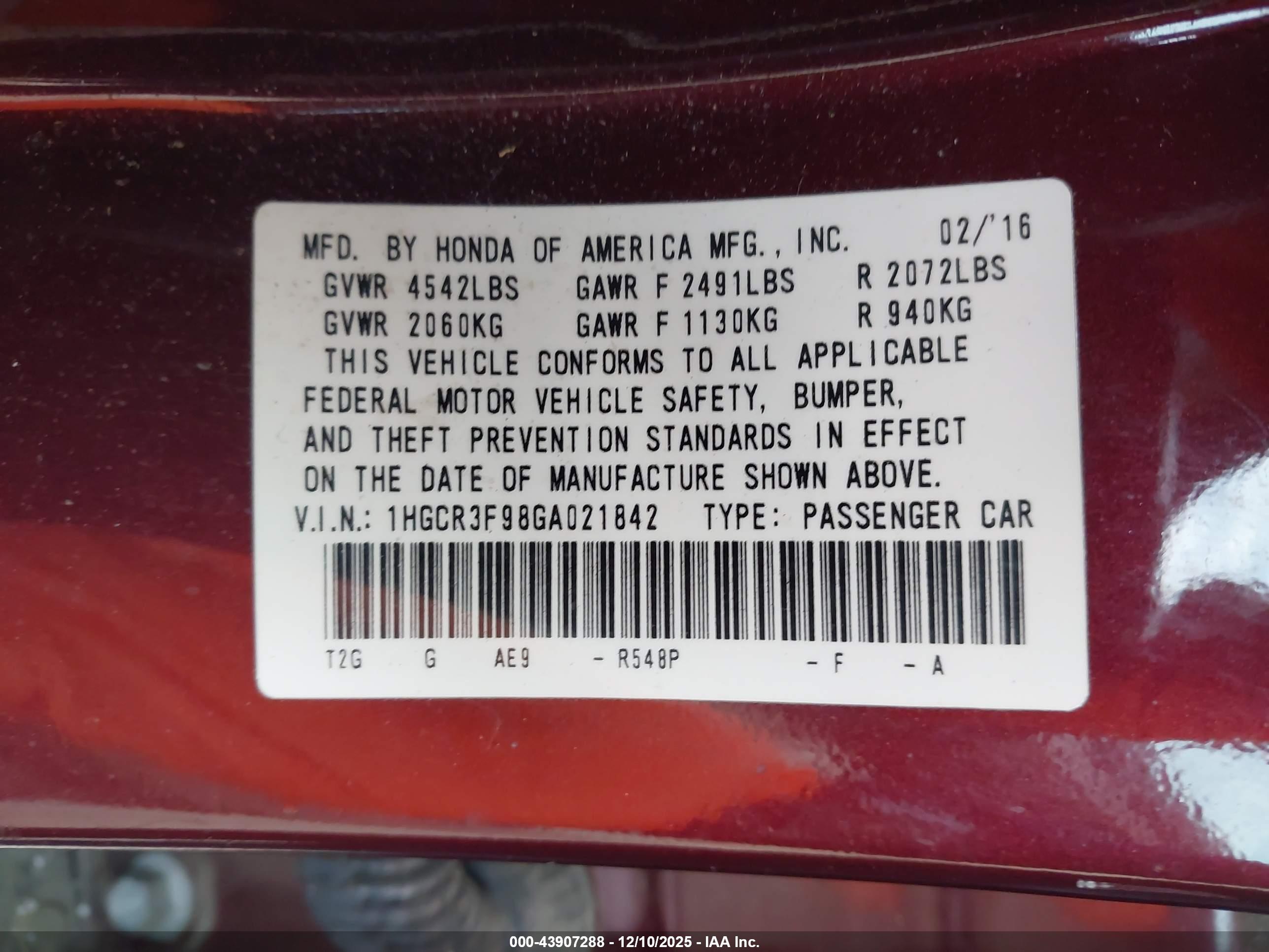 HONDA ACCORD image 9