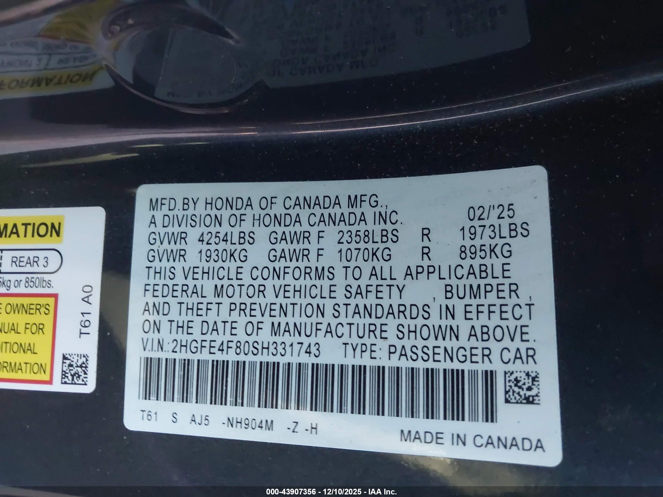 HONDA CIVIC image 9