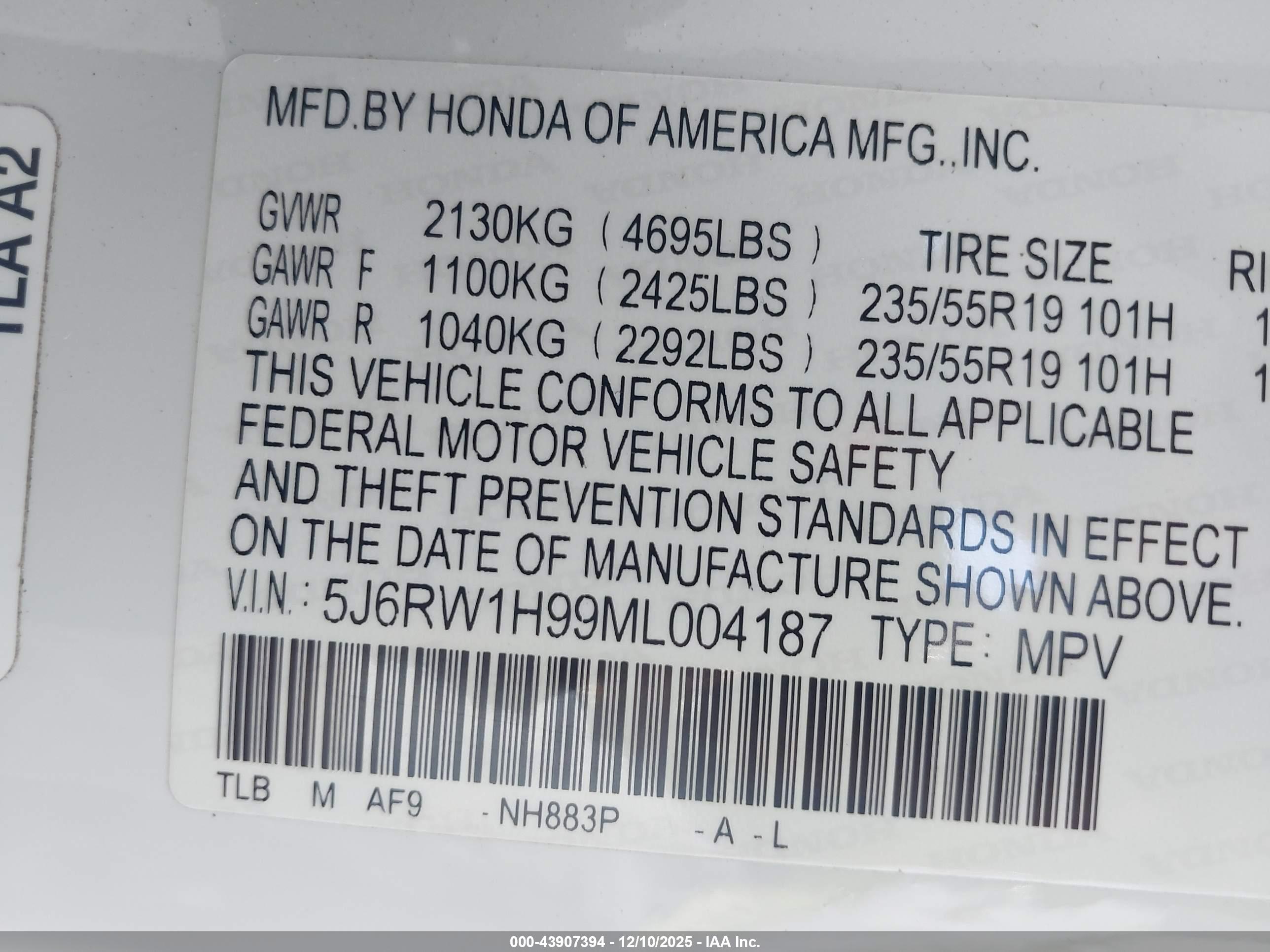 HONDA CR-V image 9
