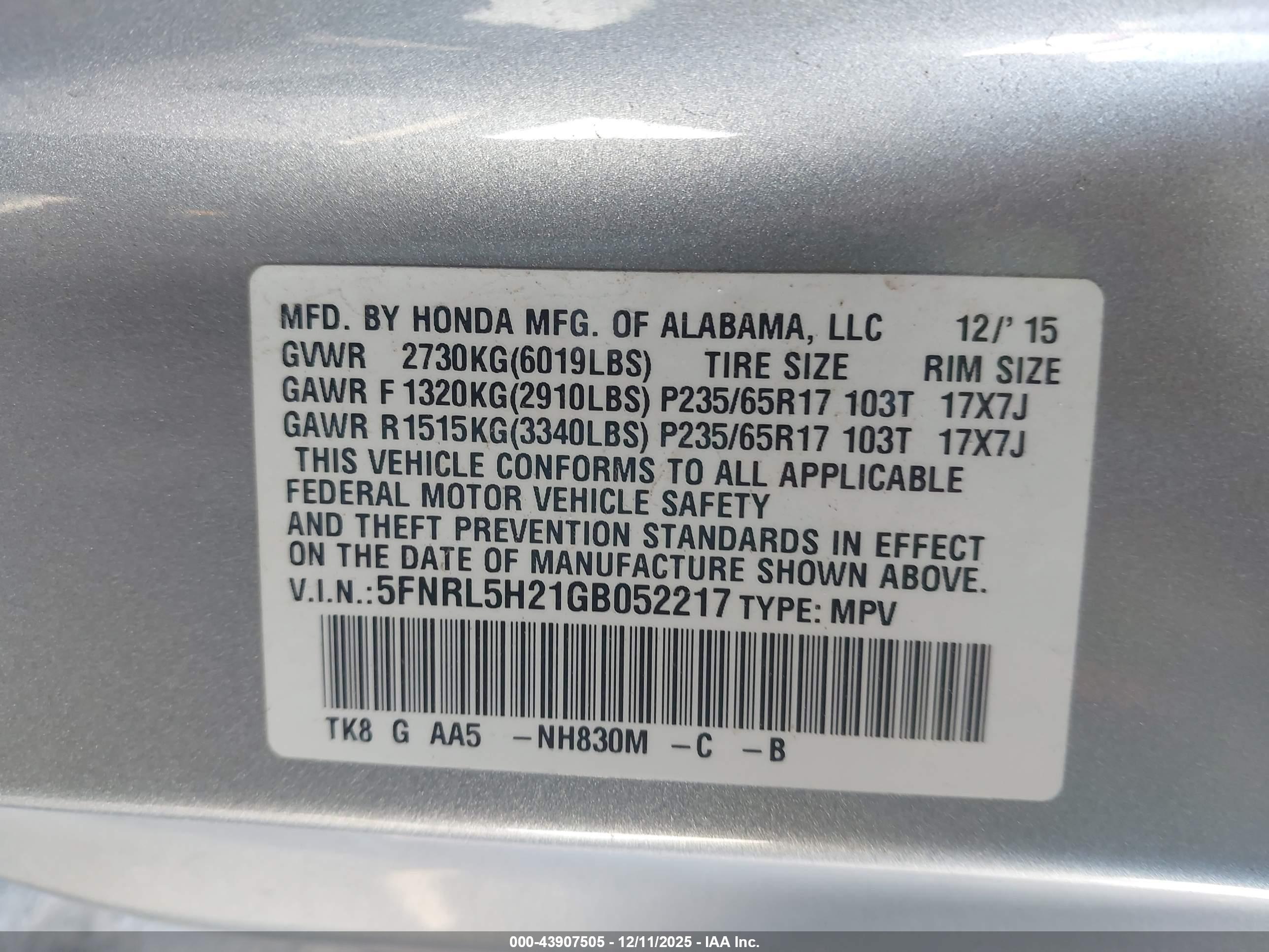 HONDA ODYSSEY image 9