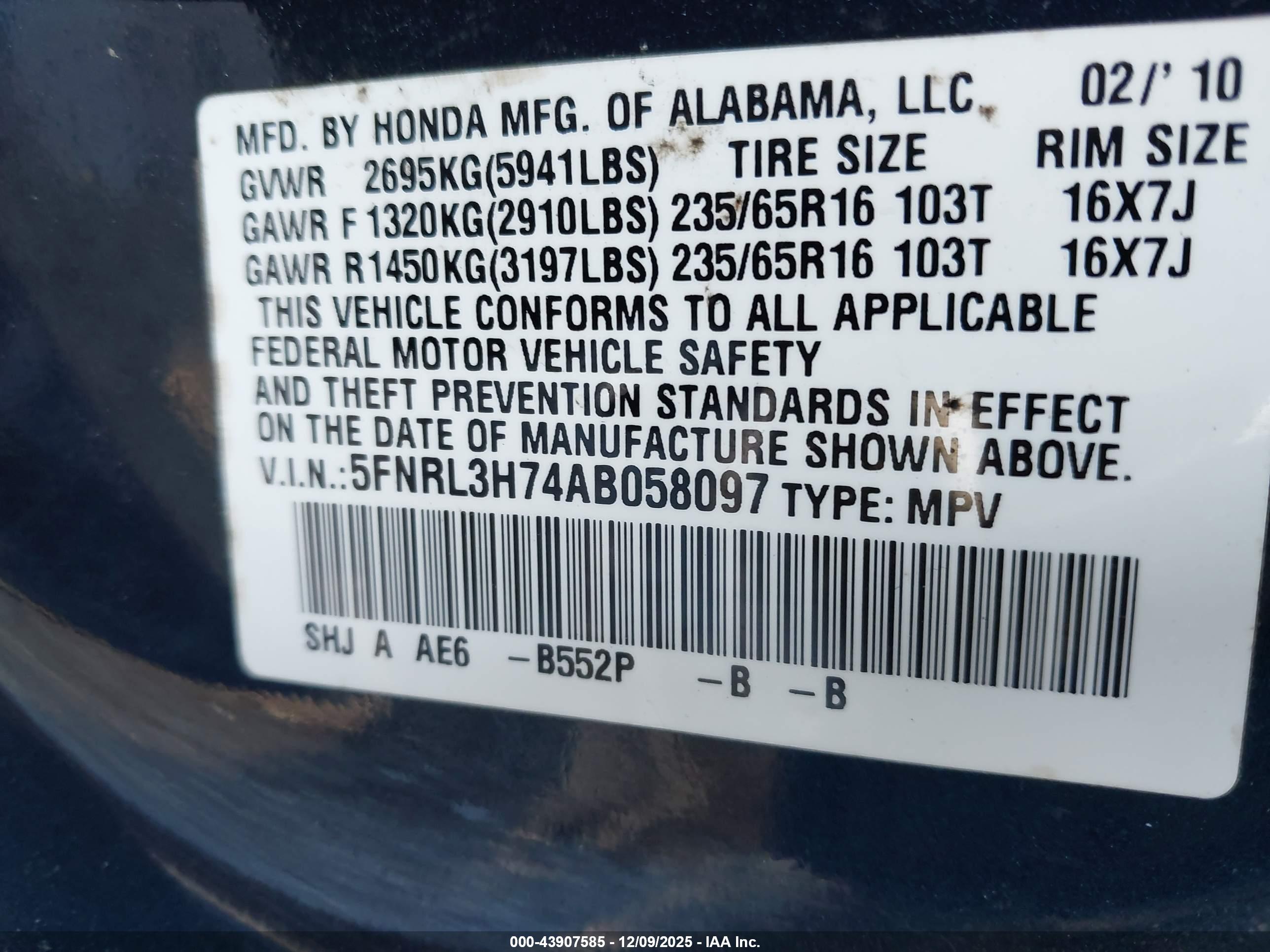 HONDA ODYSSEY image 9