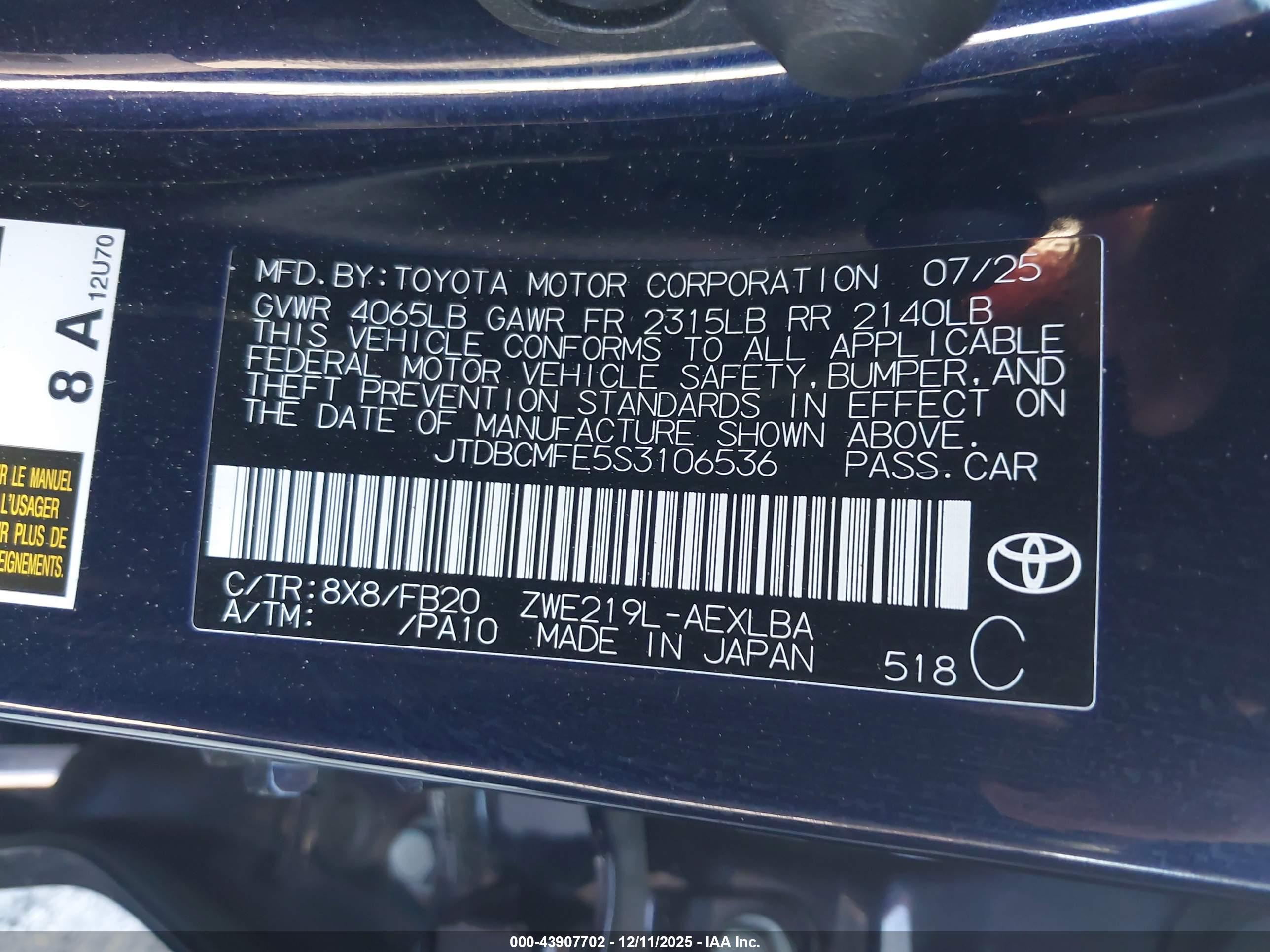TOYOTA COROLLA image 9