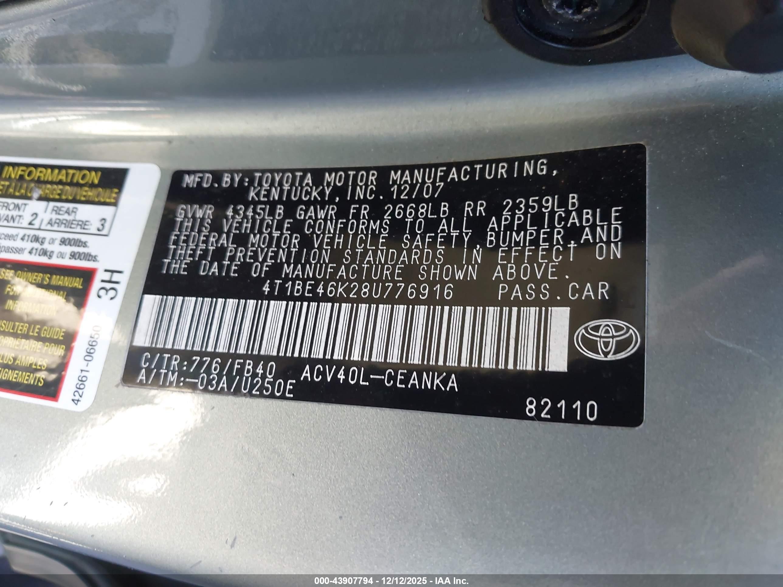 TOYOTA CAMRY image 9
