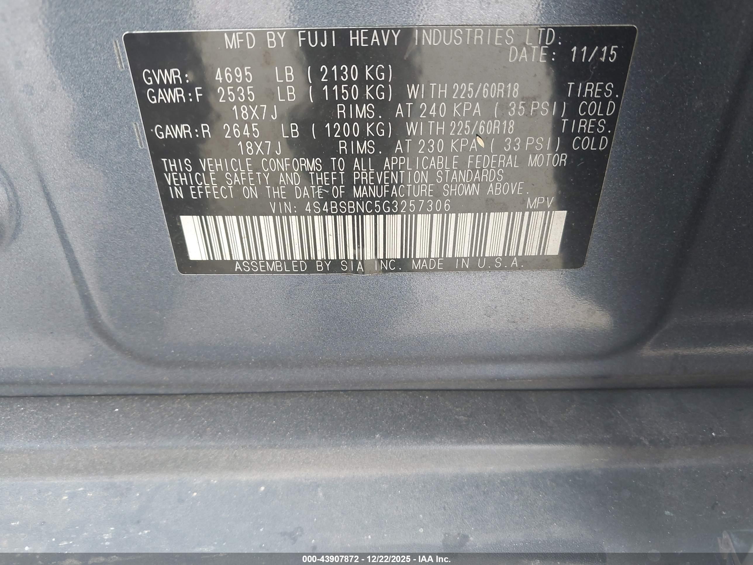 SUBARU OUTBACK image 9