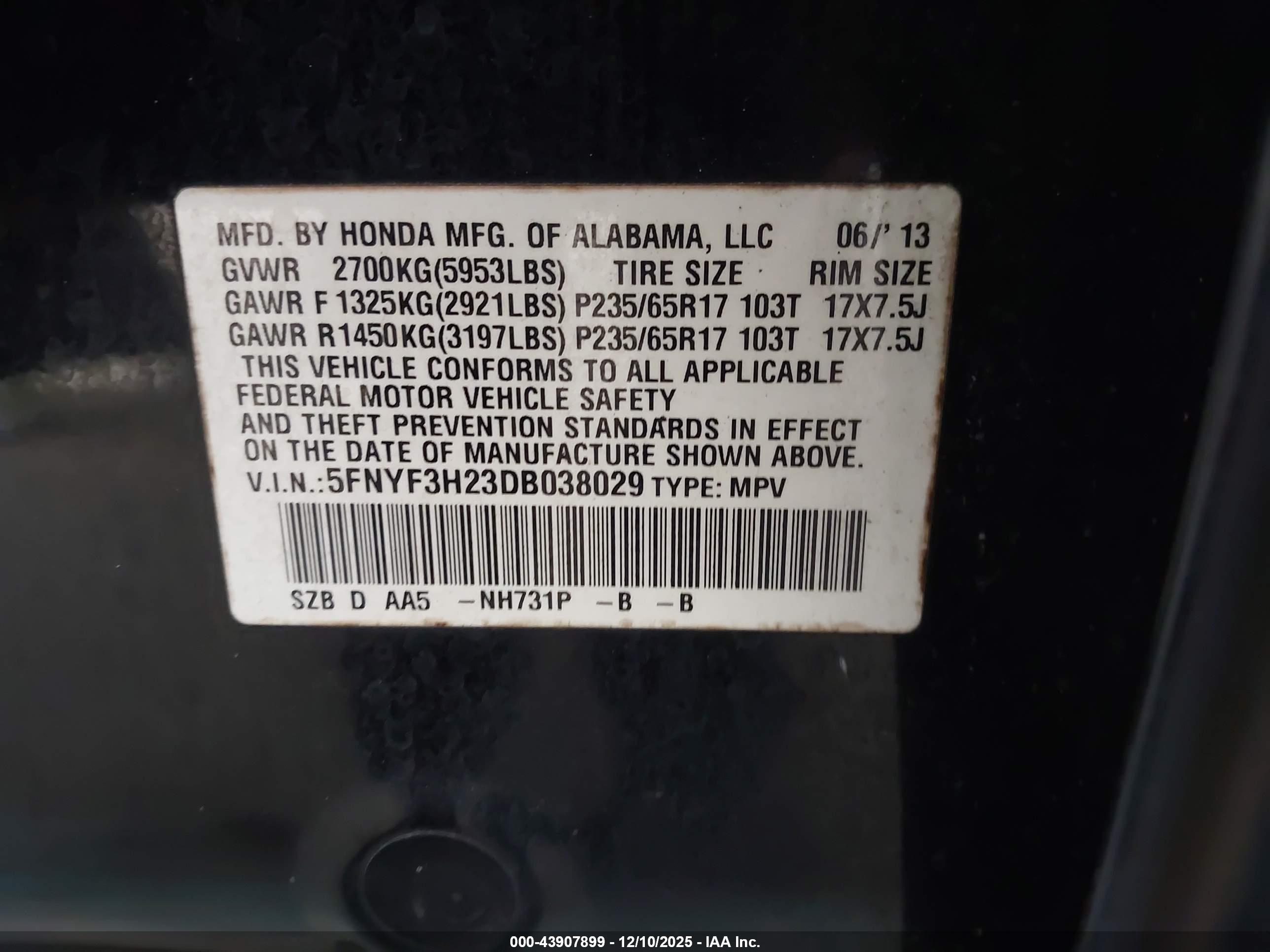 HONDA PILOT image 9