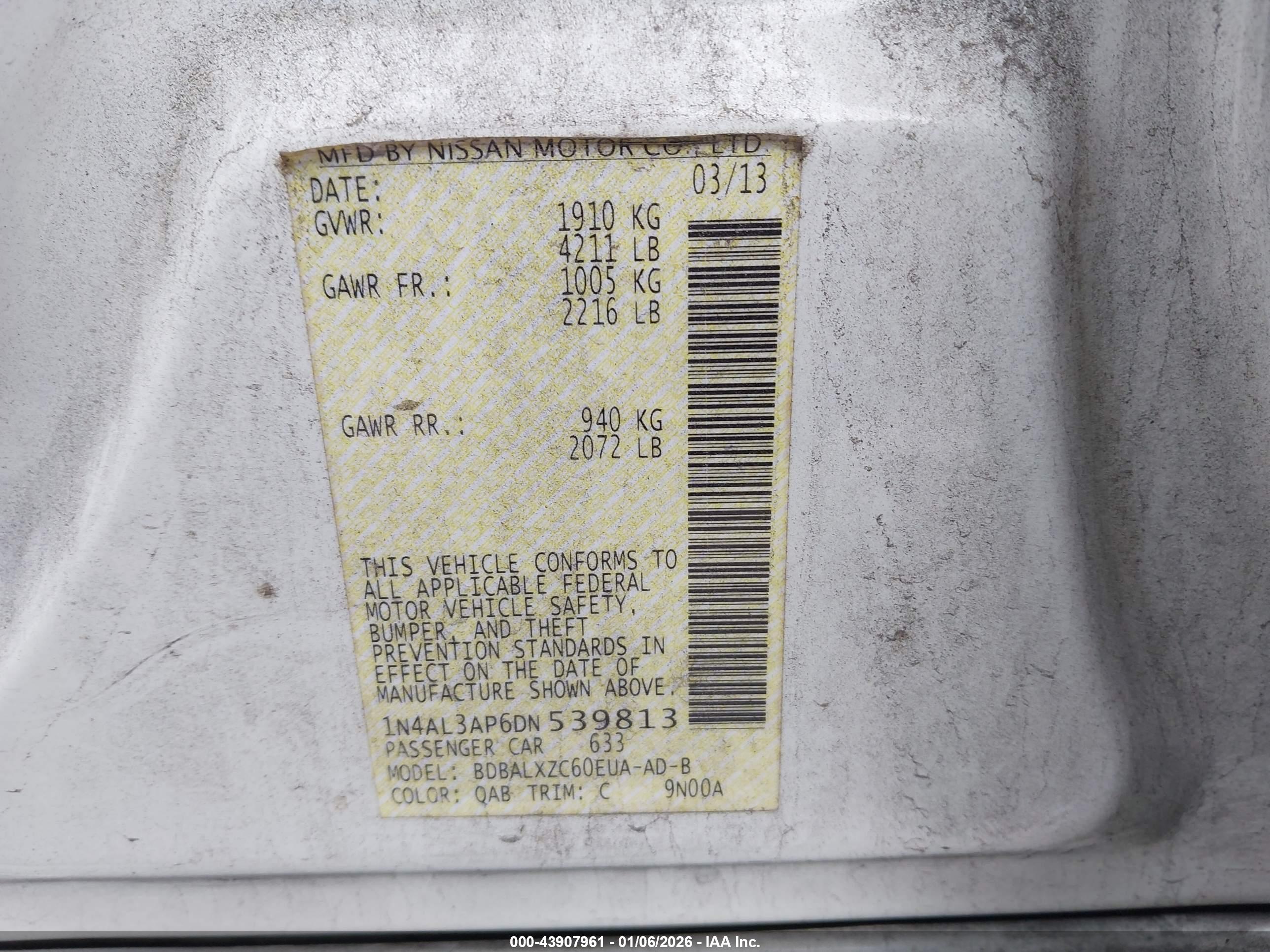 NISSAN ALTIMA image 9