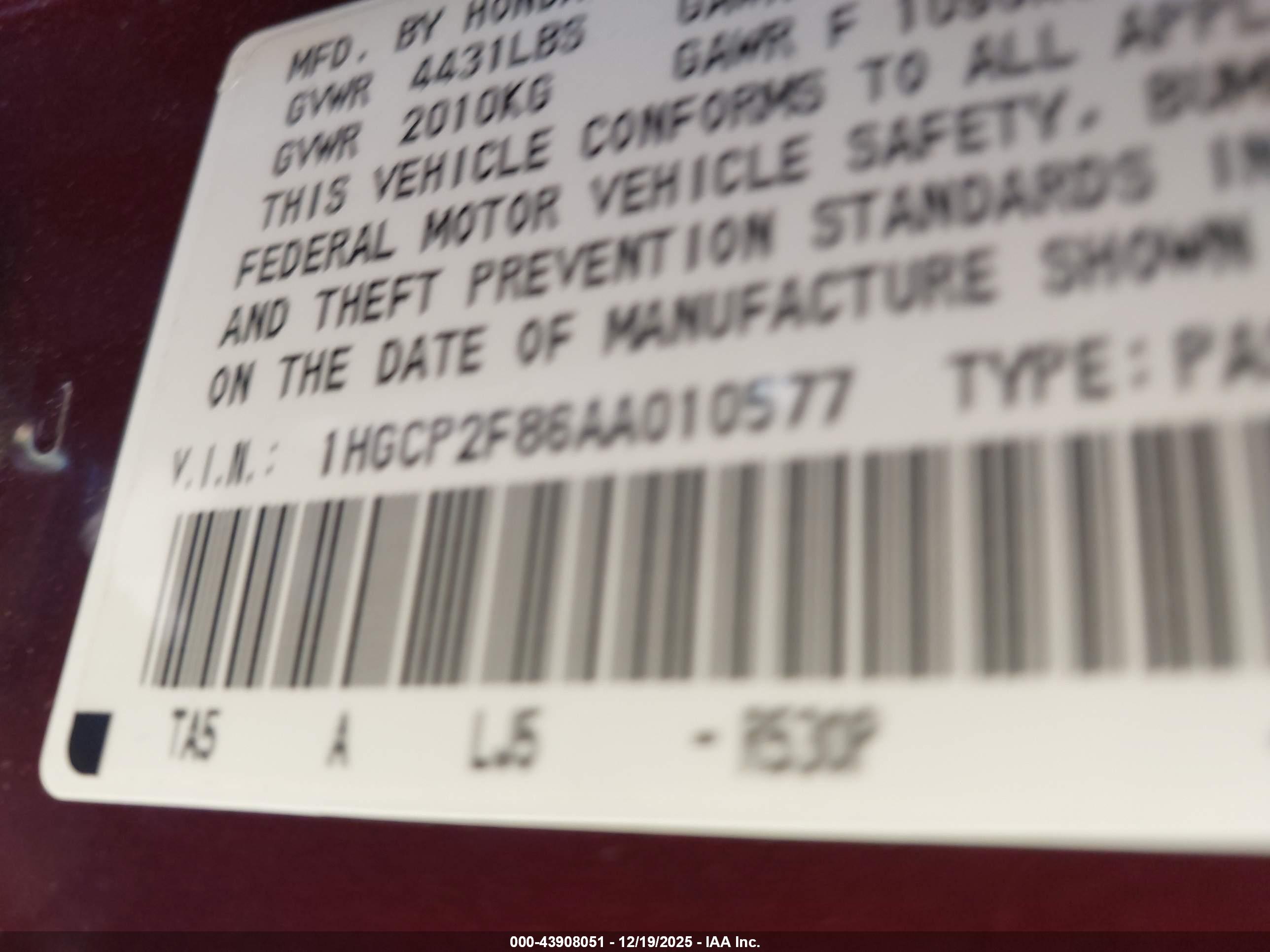 HONDA ACCORD image 9