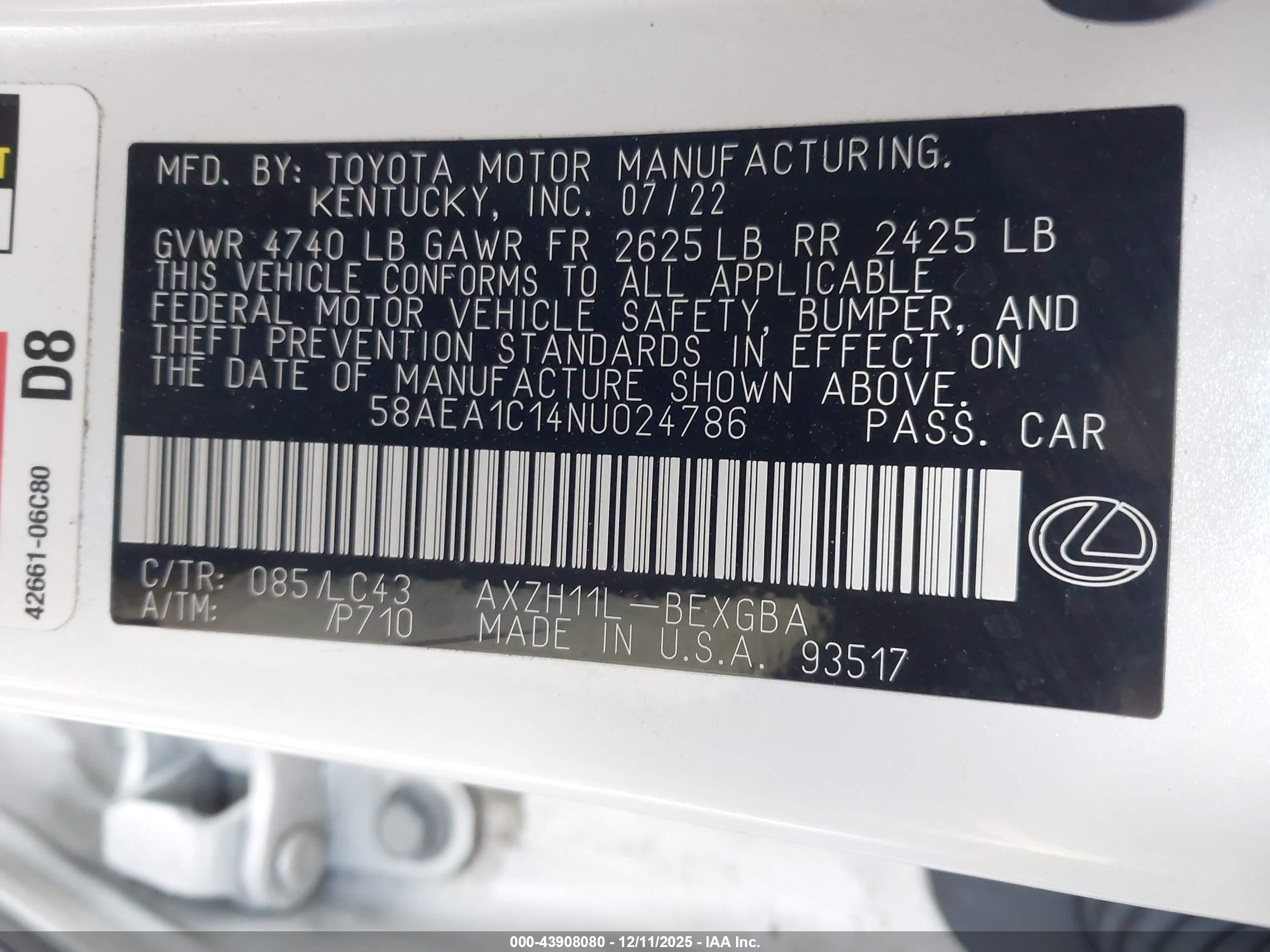 LEXUS ES image 9