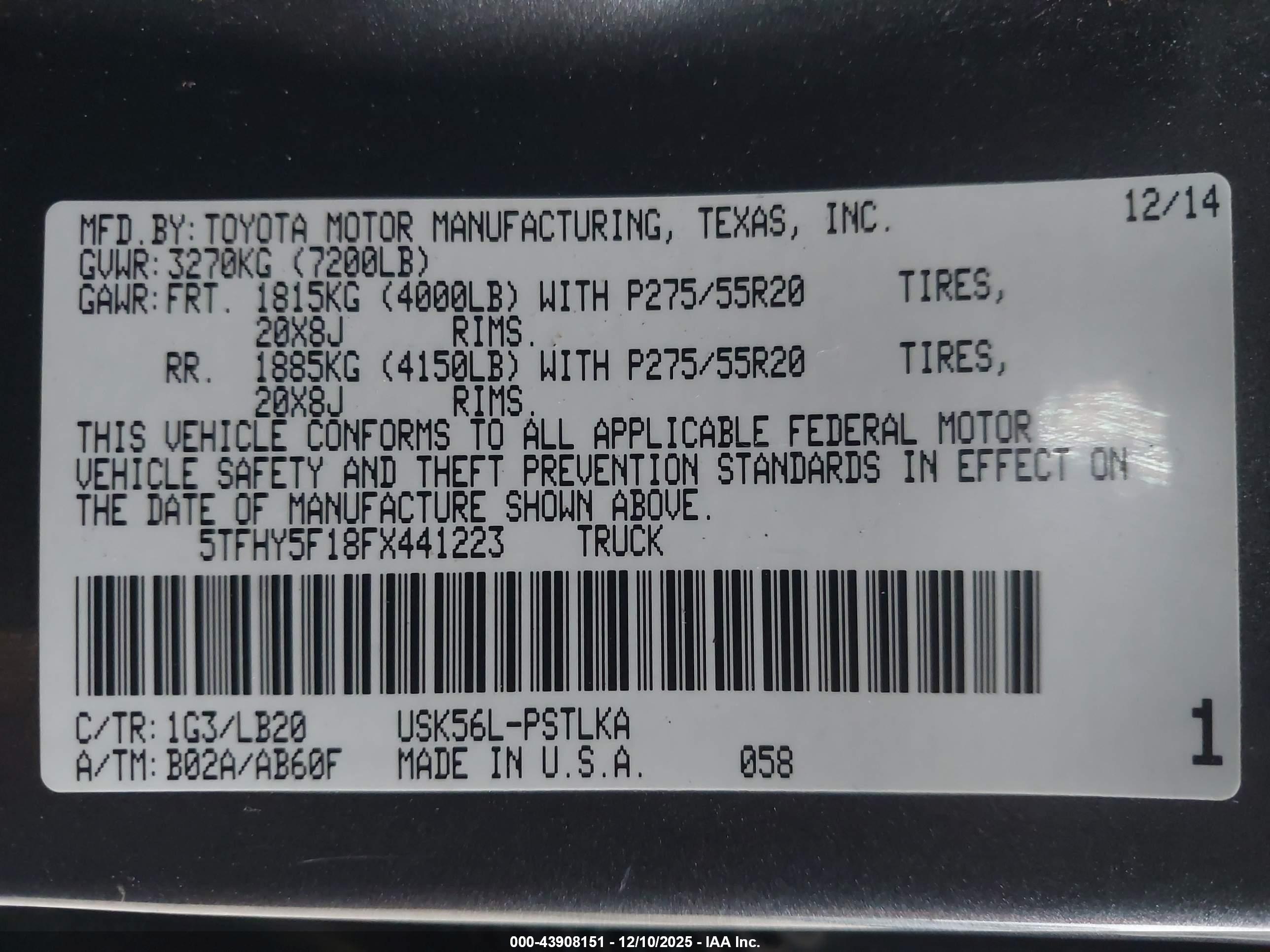 TOYOTA TUNDRA image 9