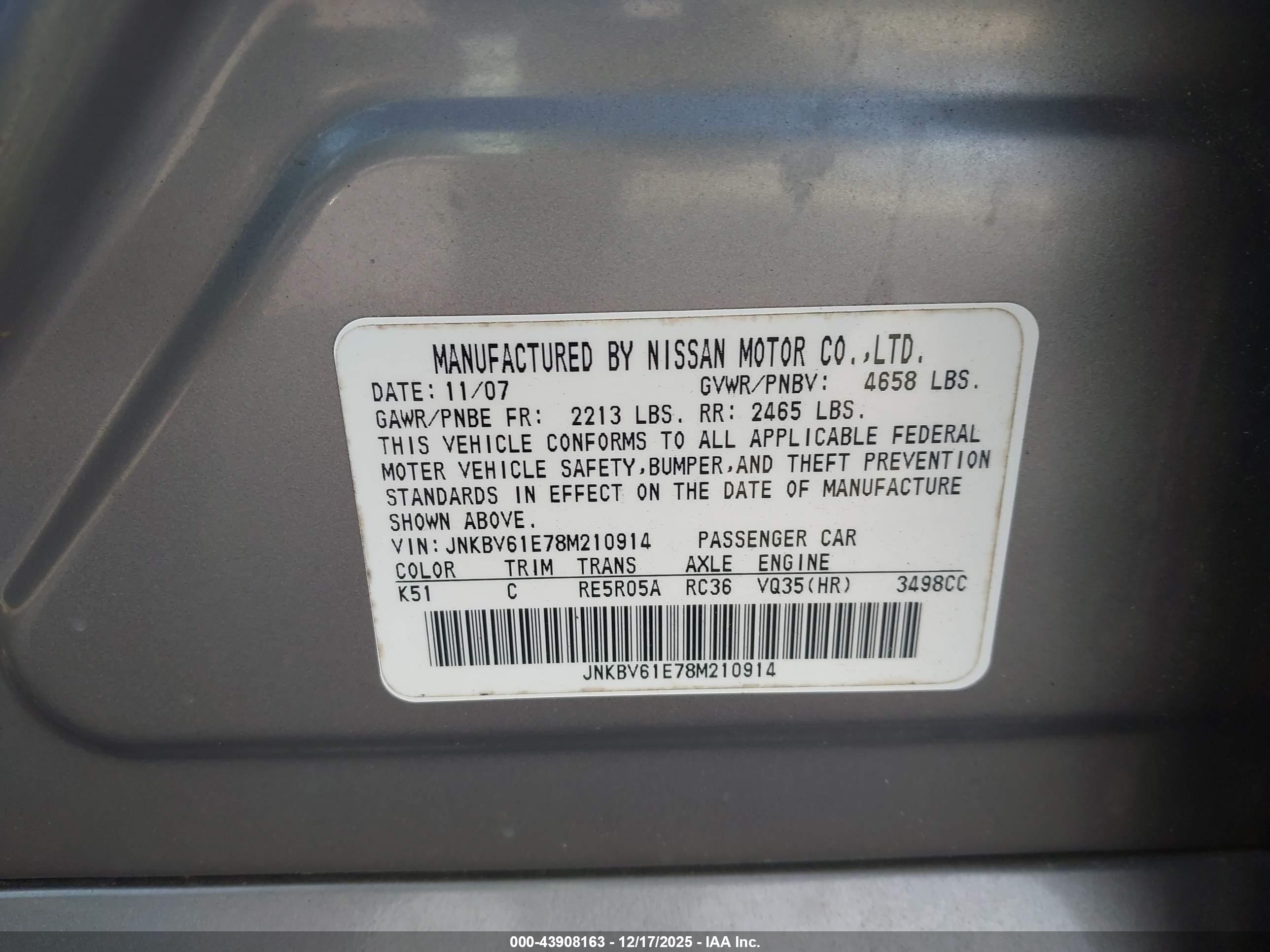 INFINITI G35 image 9