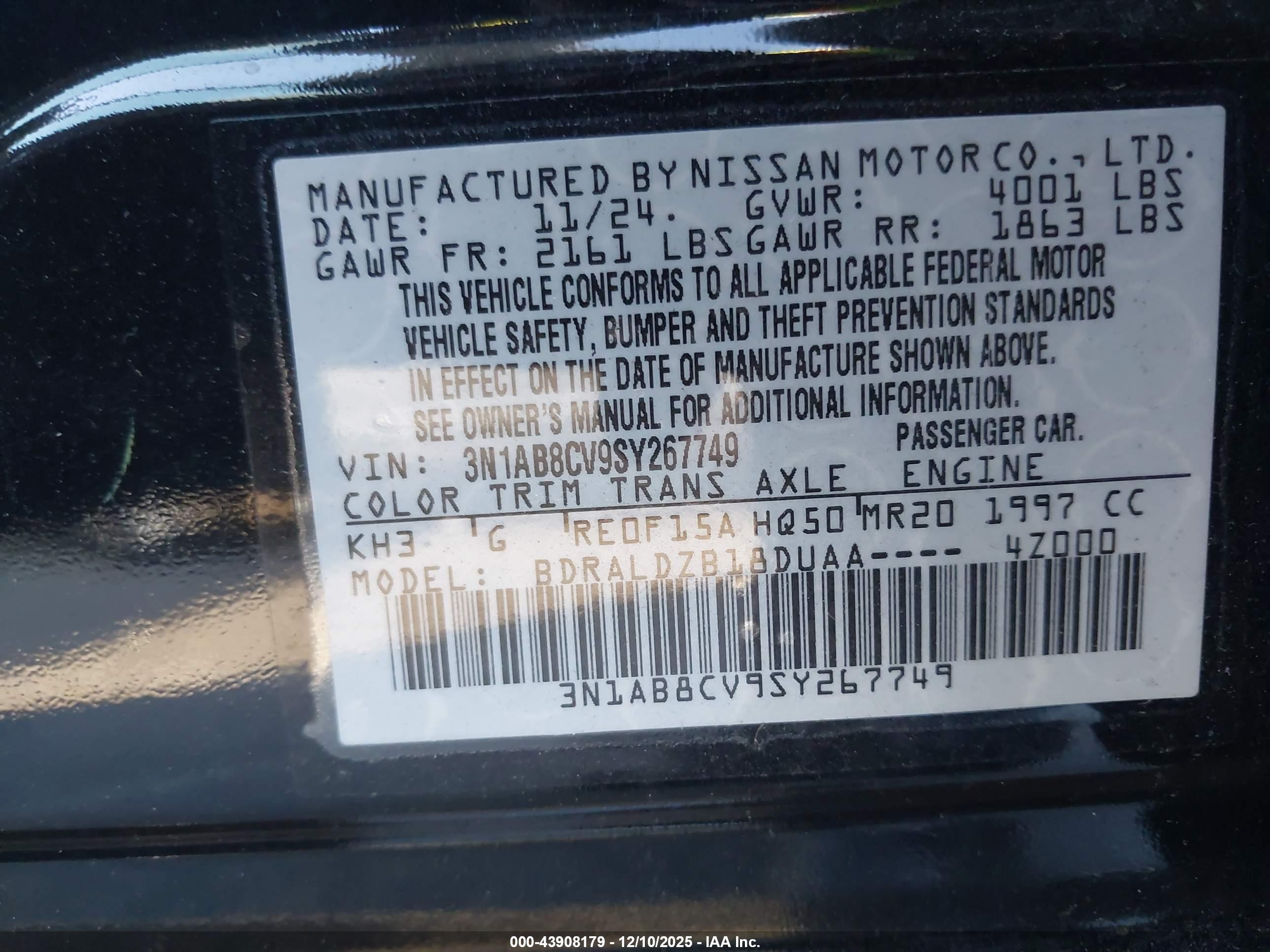 NISSAN SENTRA image 9