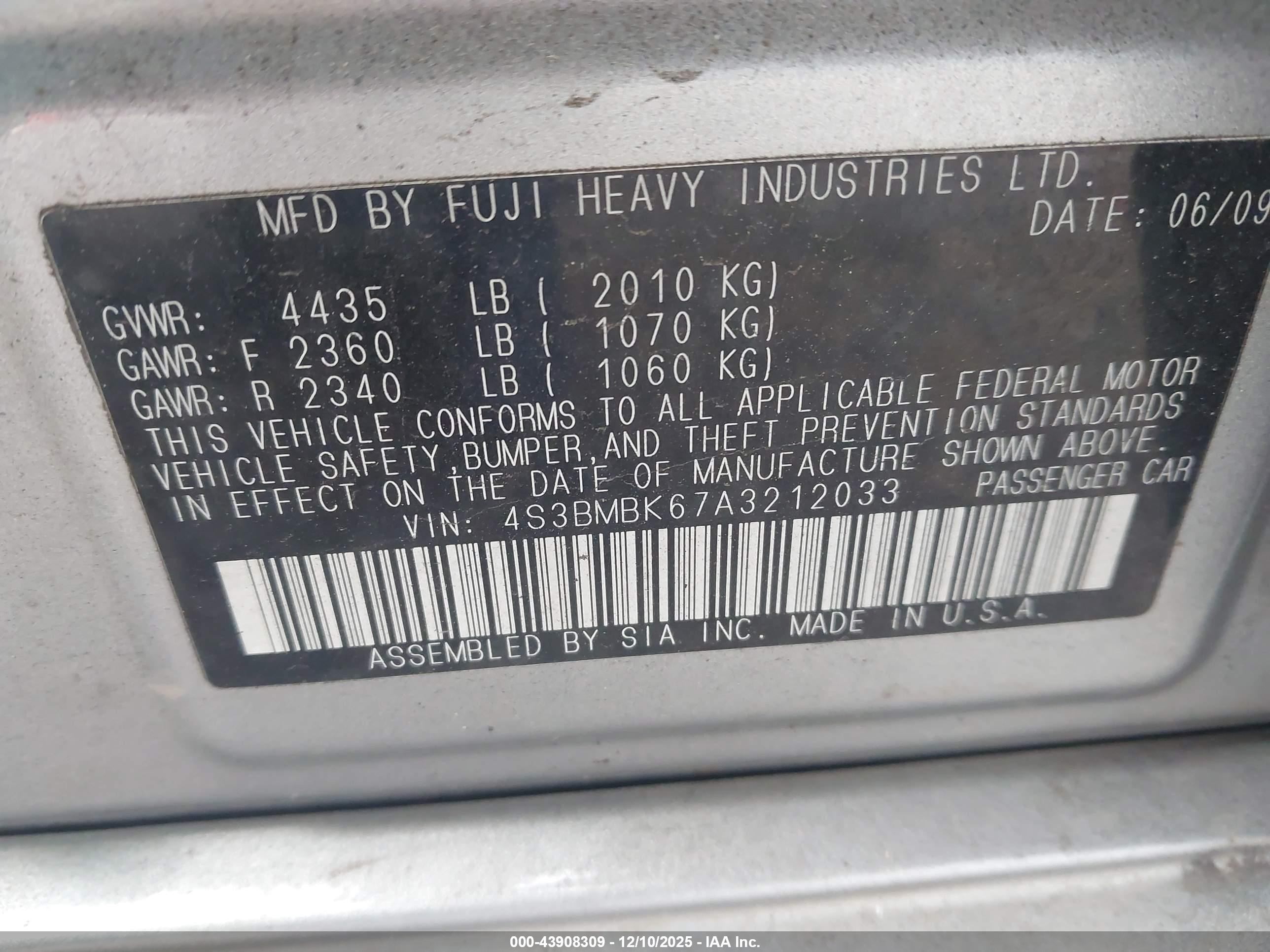 SUBARU LEGACY image 9