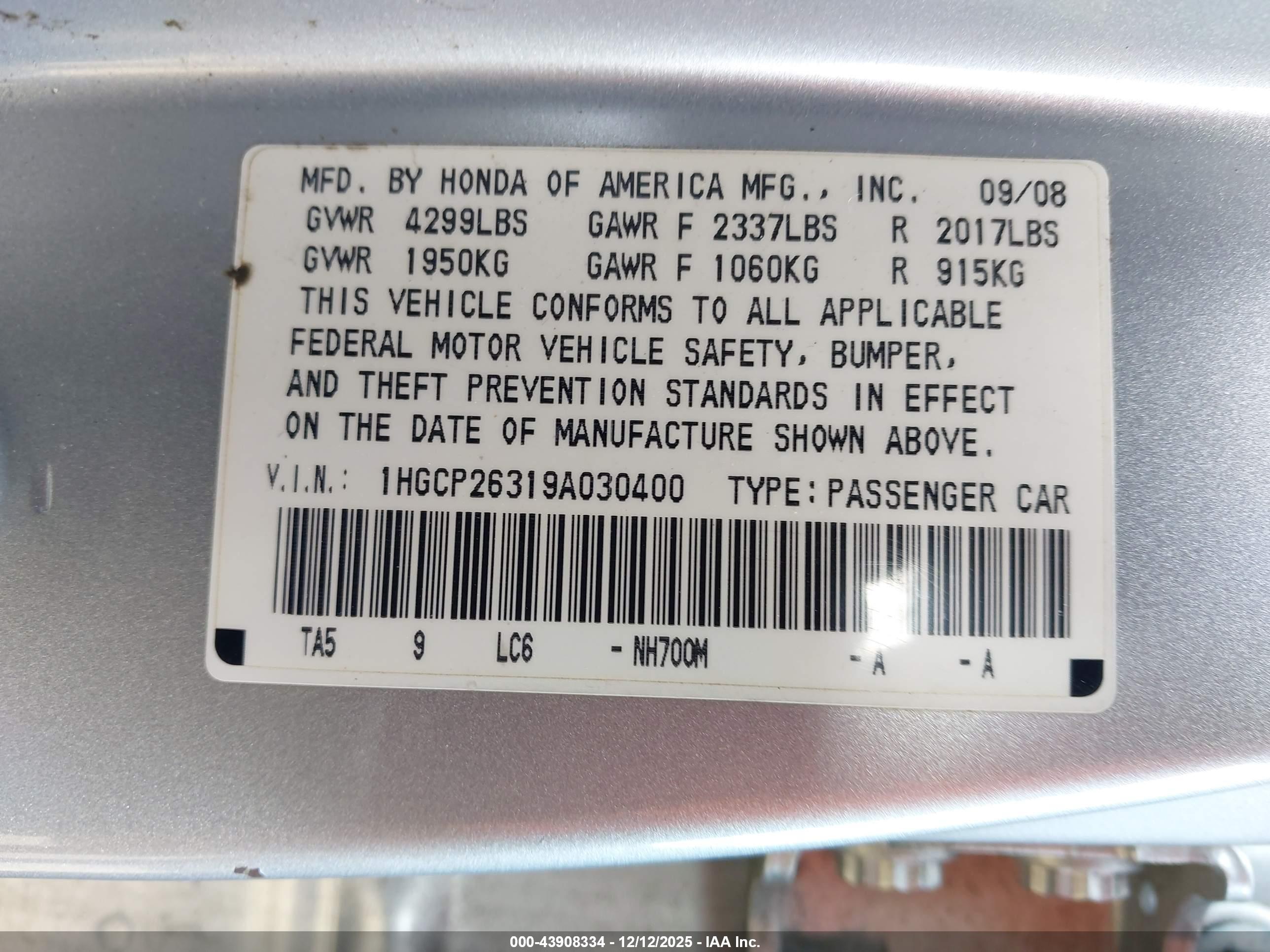 HONDA ACCORD image 9