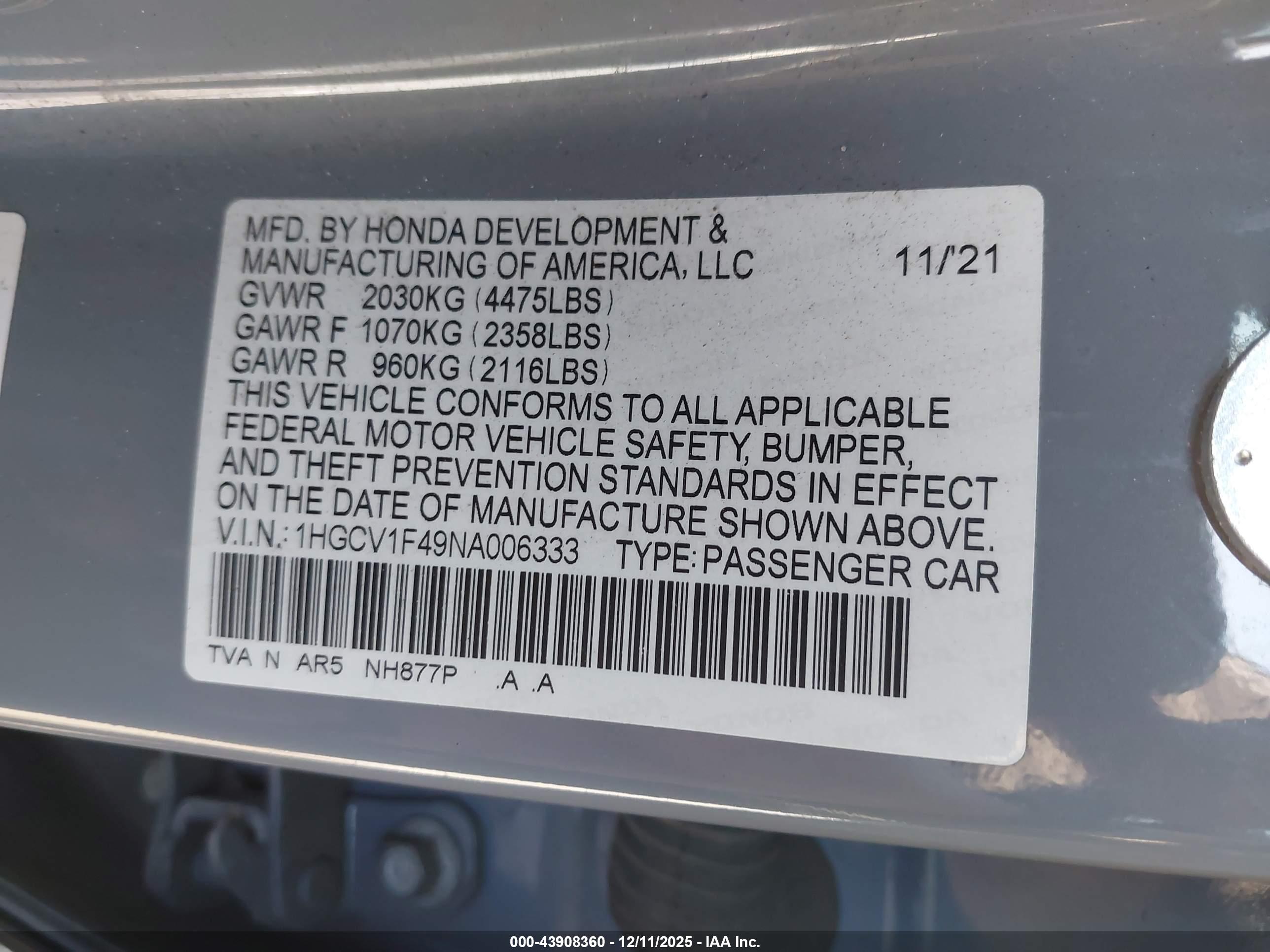 HONDA ACCORD image 9