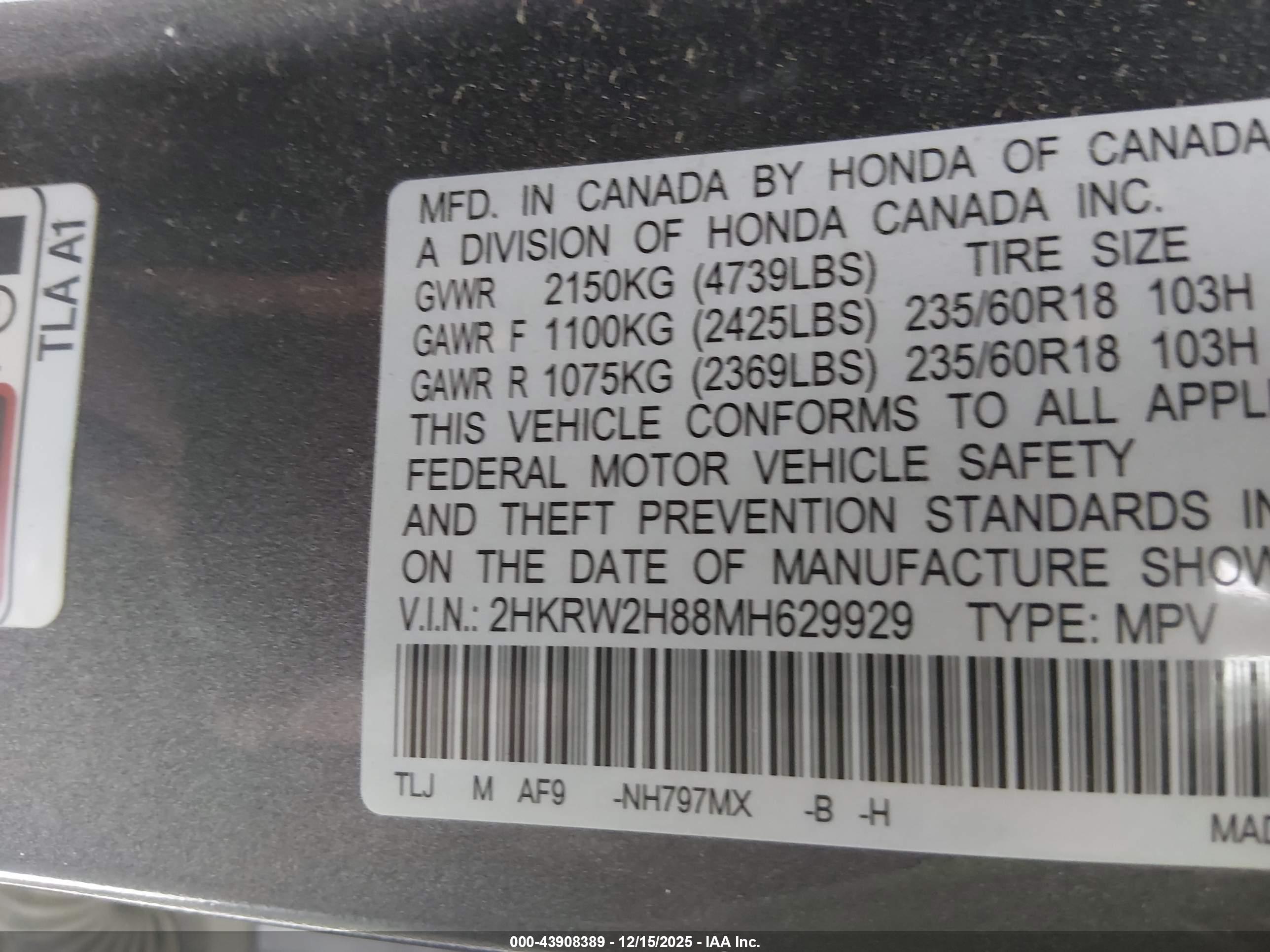 HONDA CR-V image 9