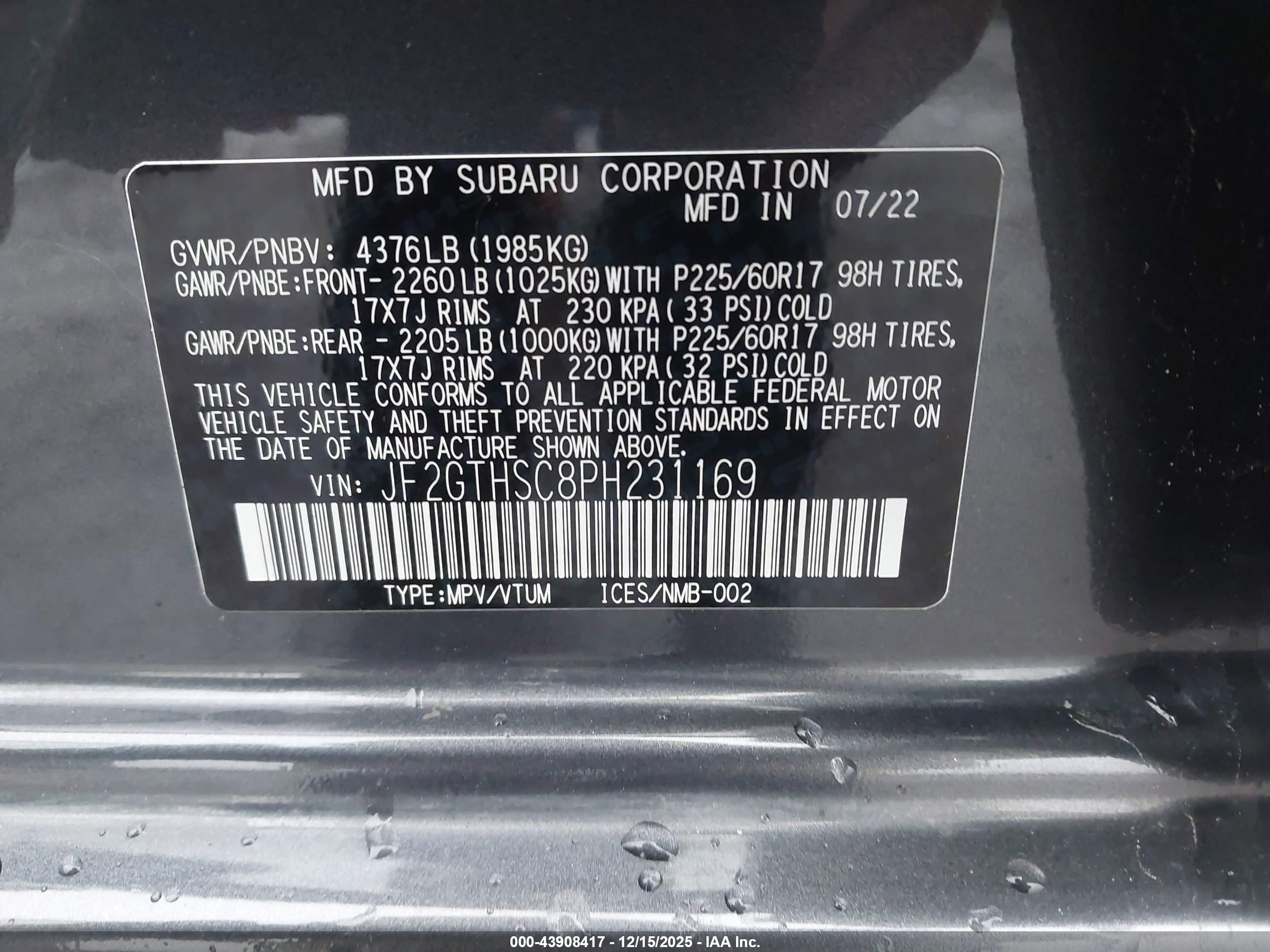 SUBARU CROSSTREK image 9