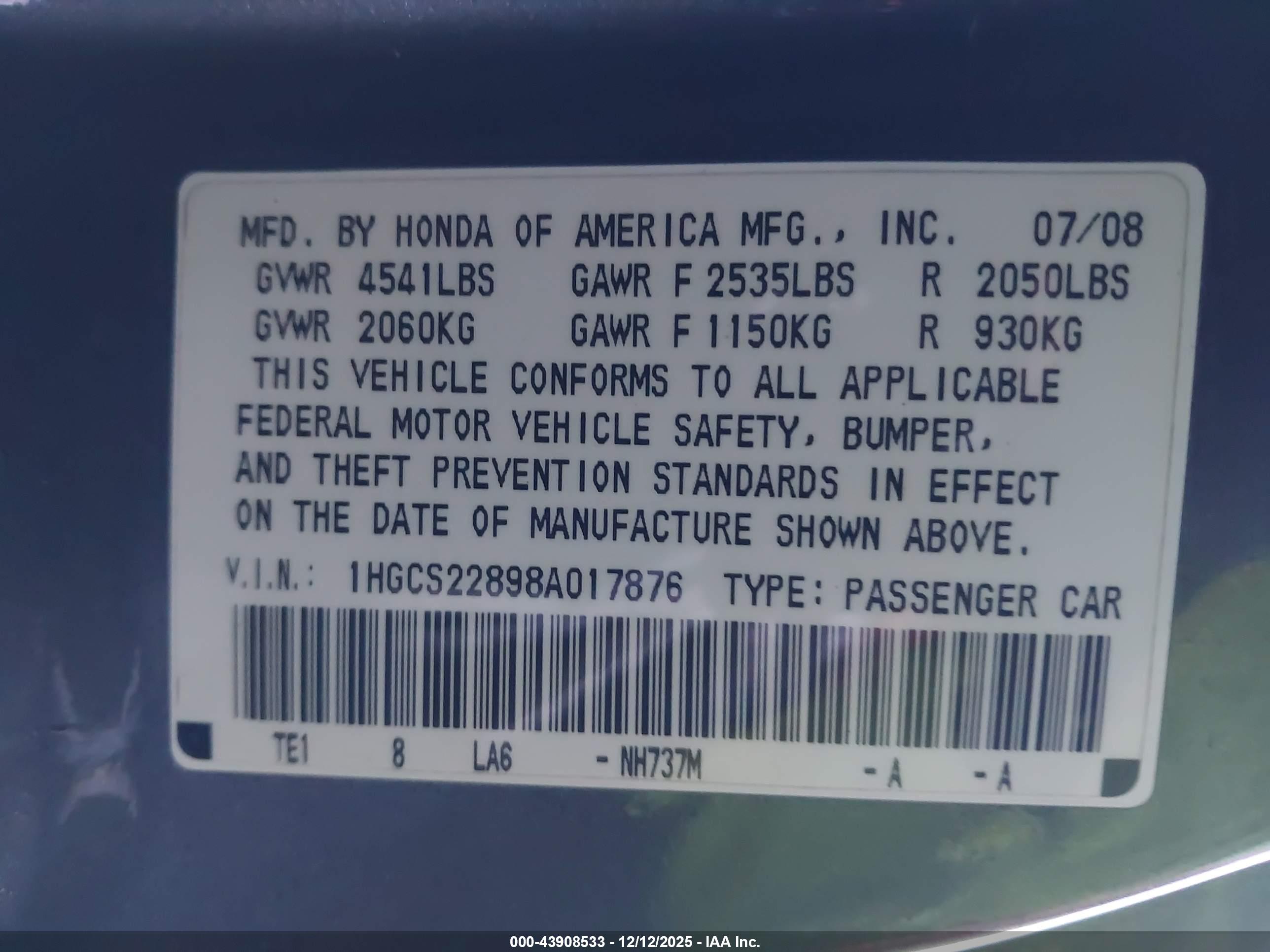 HONDA ACCORD image 9