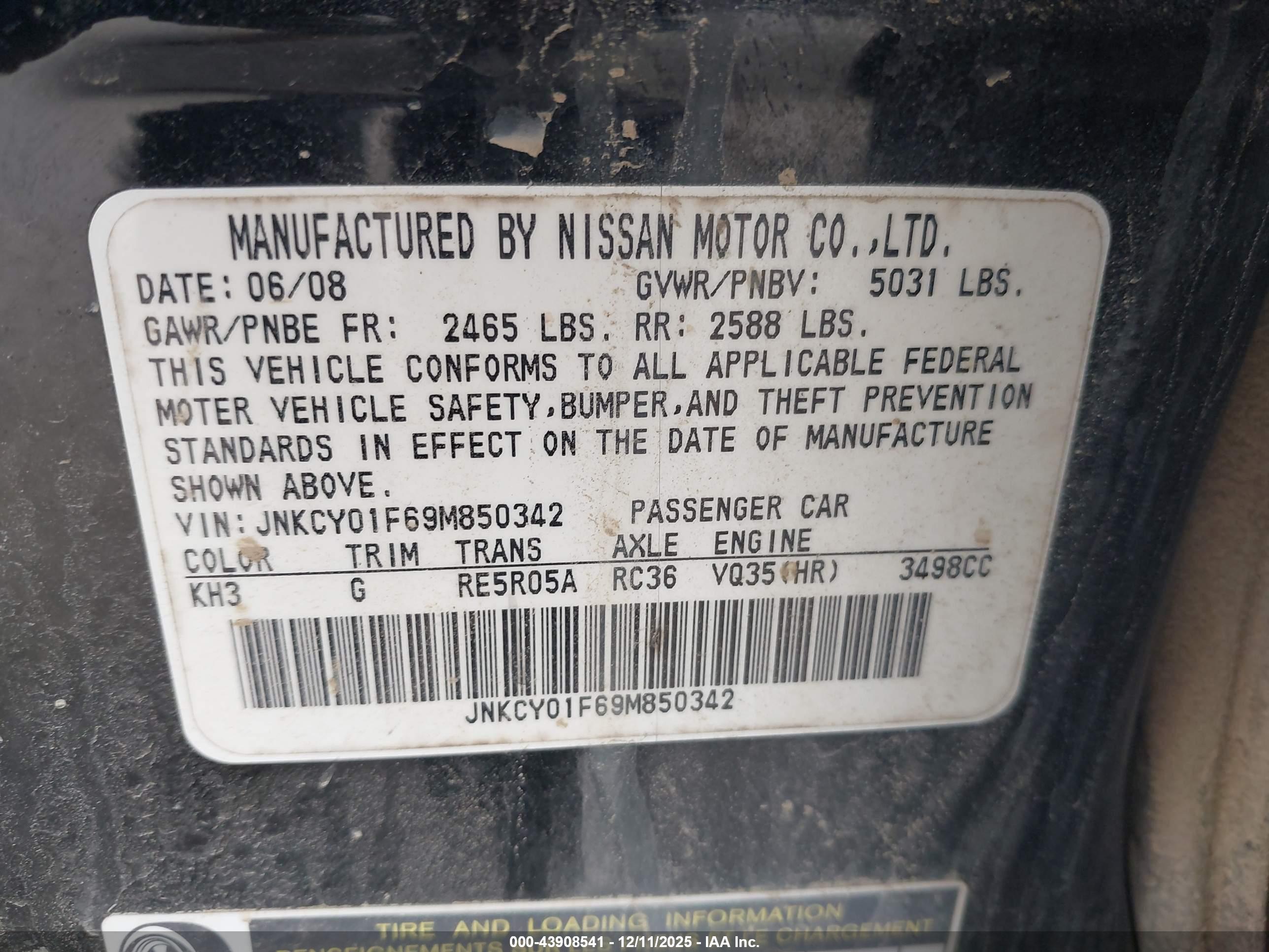 INFINITI M35X image 9
