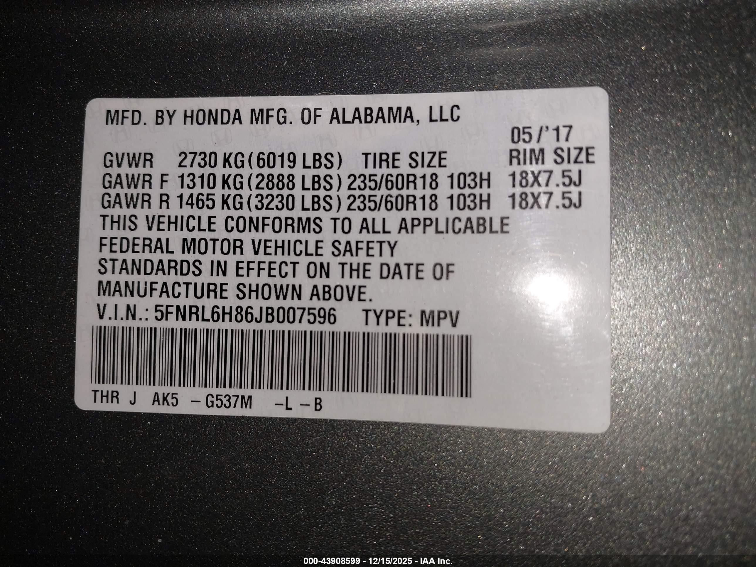 HONDA ODYSSEY image 9