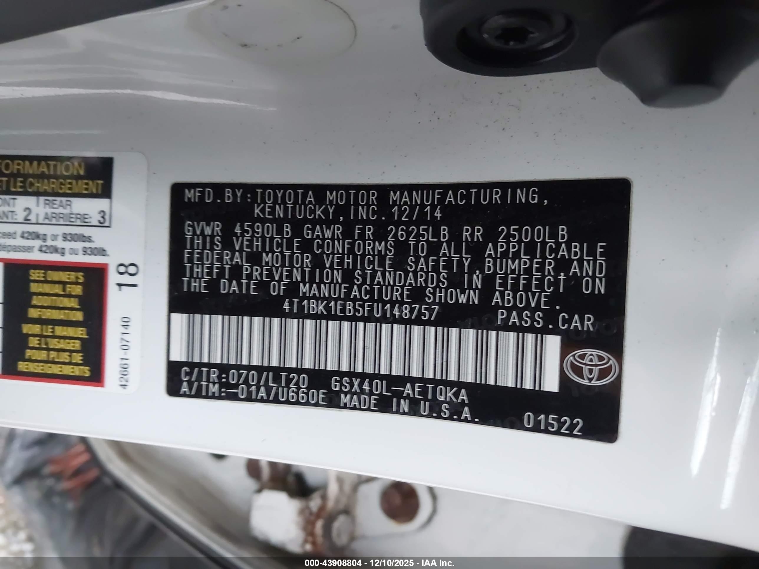 TOYOTA AVALON image 9