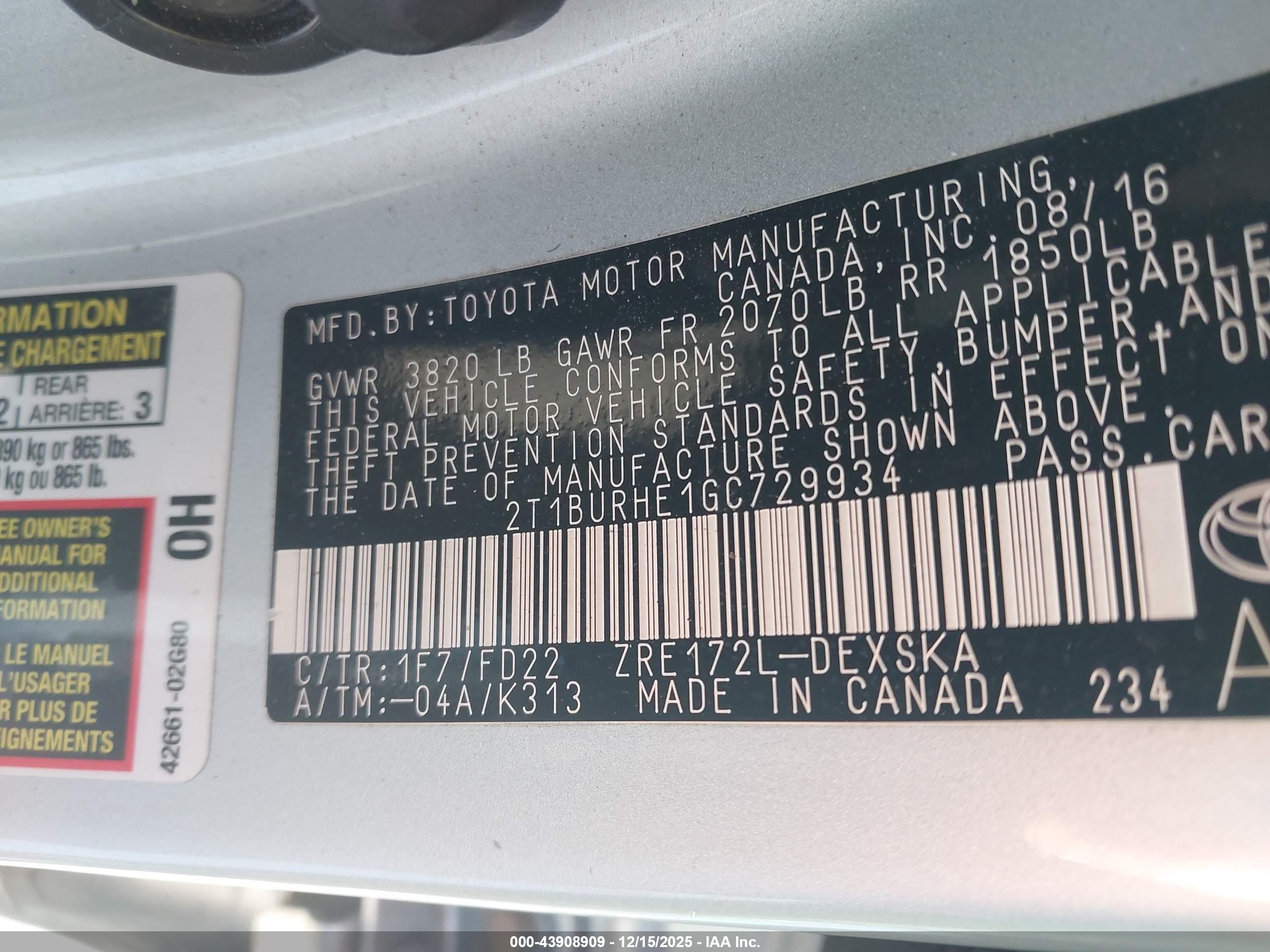 TOYOTA COROLLA image 9