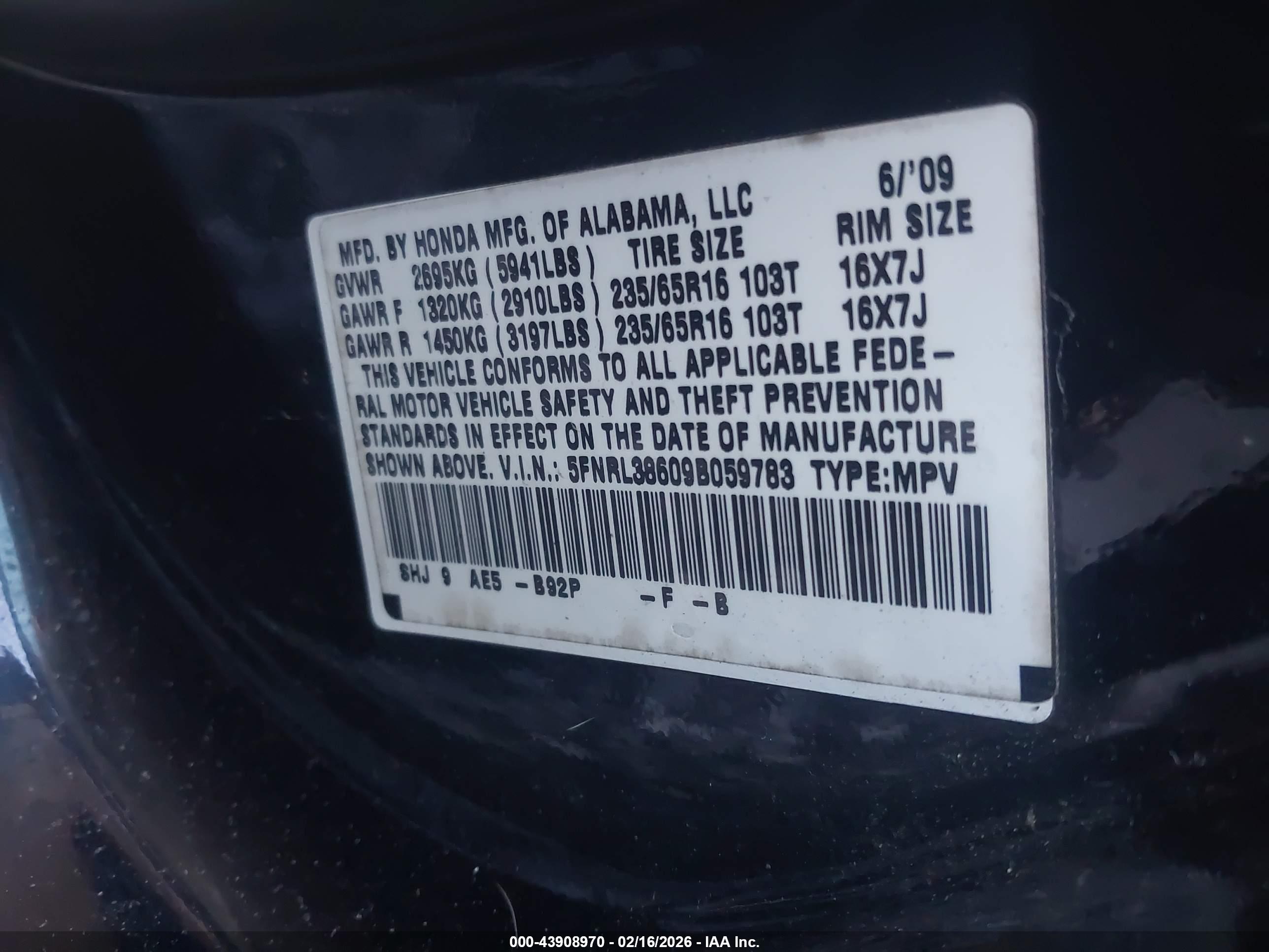 HONDA ODYSSEY image 9