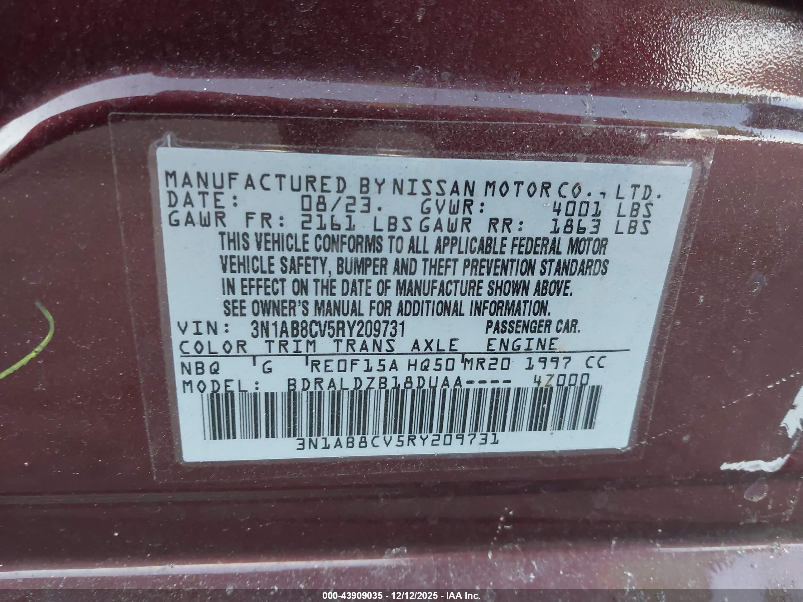 NISSAN SENTRA image 9