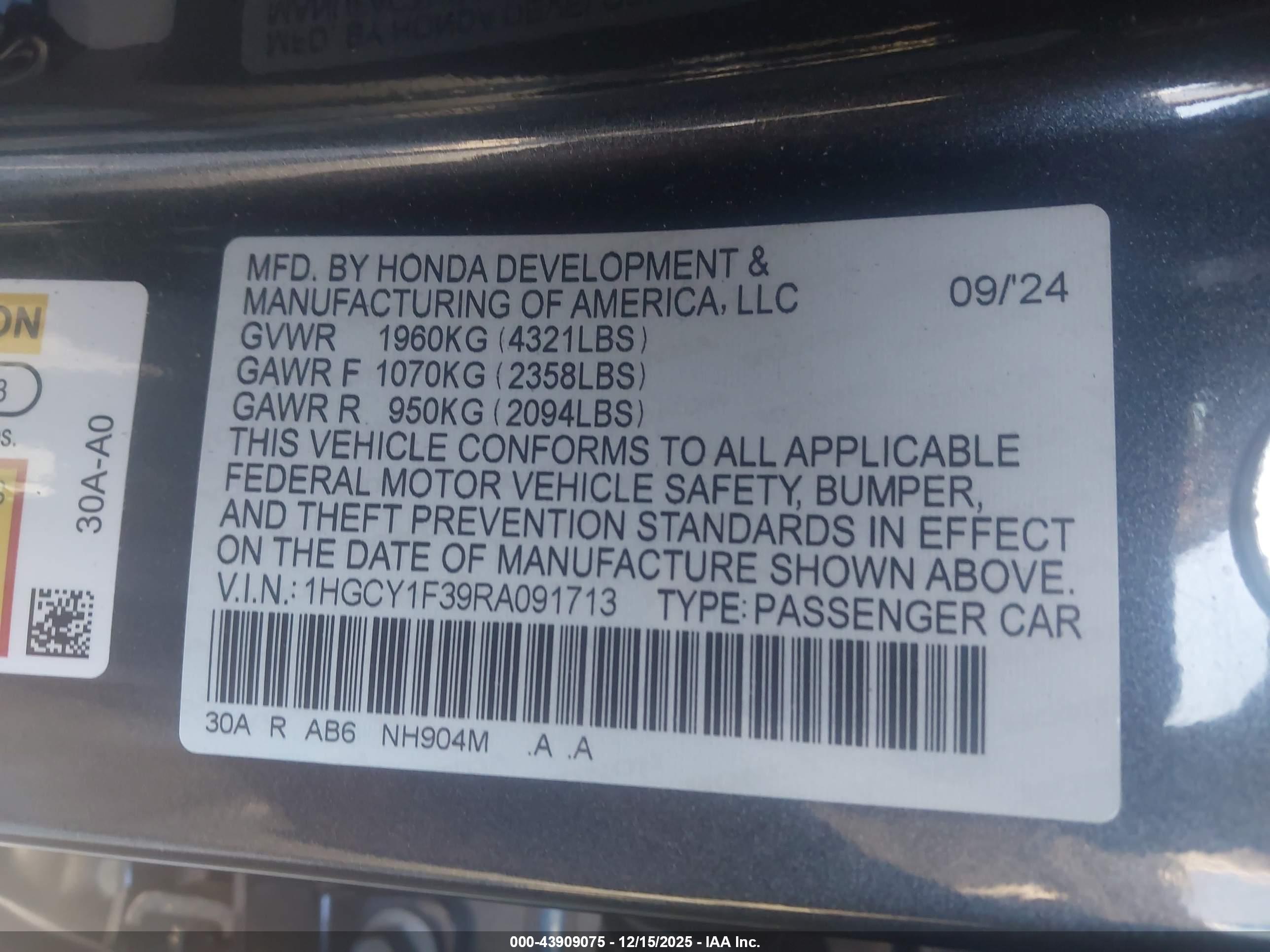 HONDA ACCORD image 9