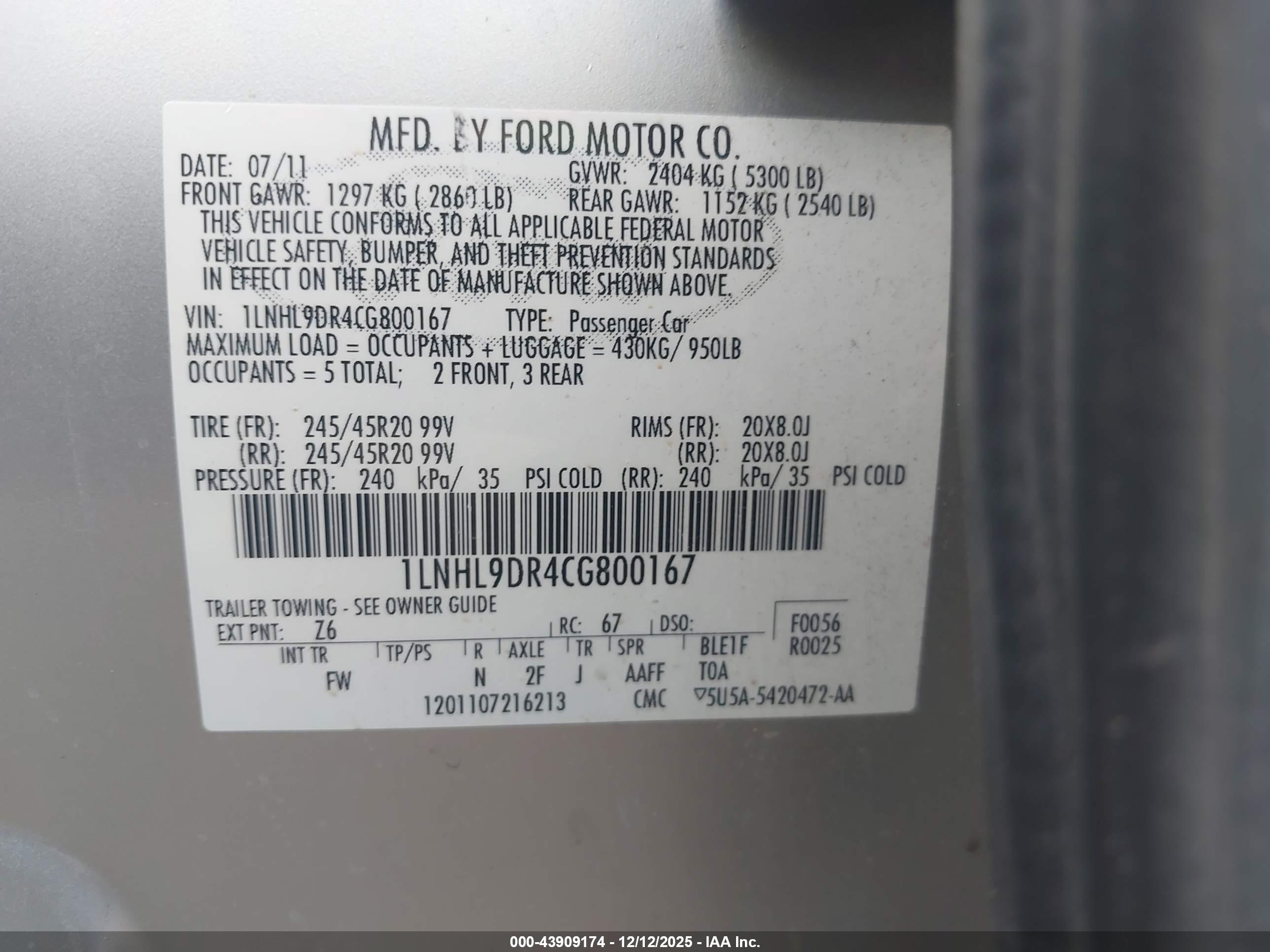 LINCOLN MKS image 9