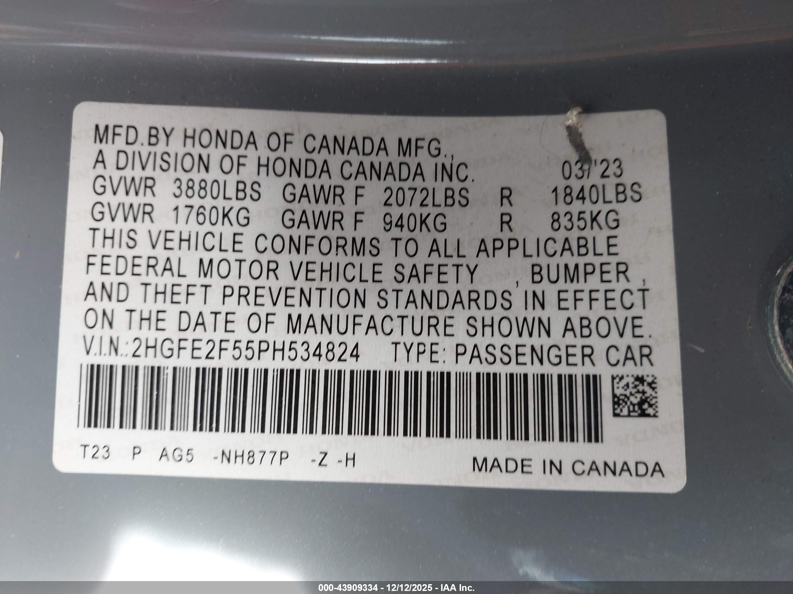 HONDA CIVIC image 9